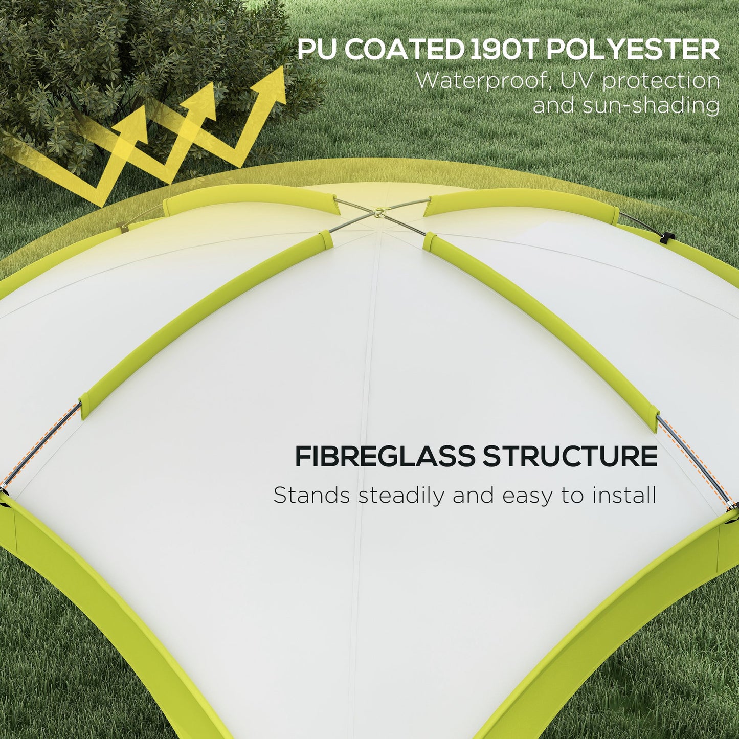 3.5 x 3.5M Camping Gazebo, Outdoor Event Shelter Dome Tent Garden (1)