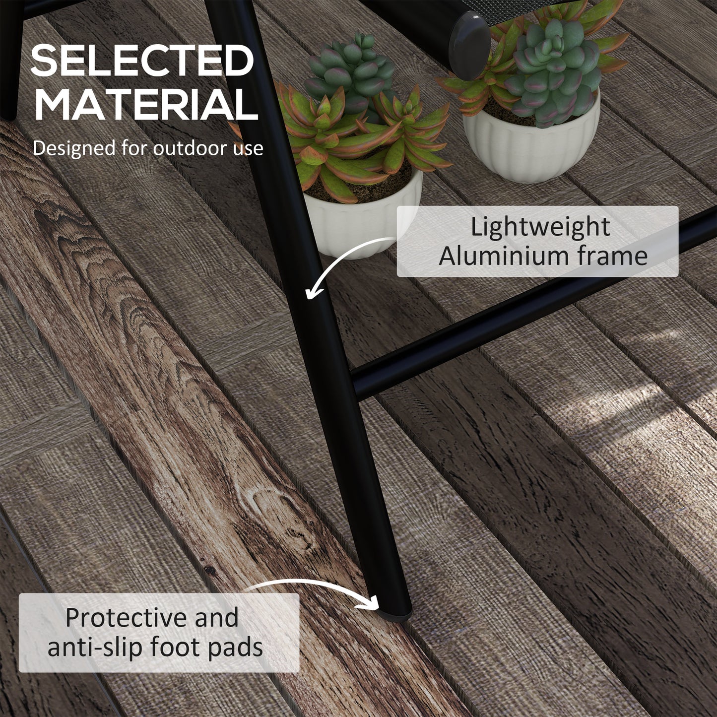 Set of Two Padded Garden Chairs