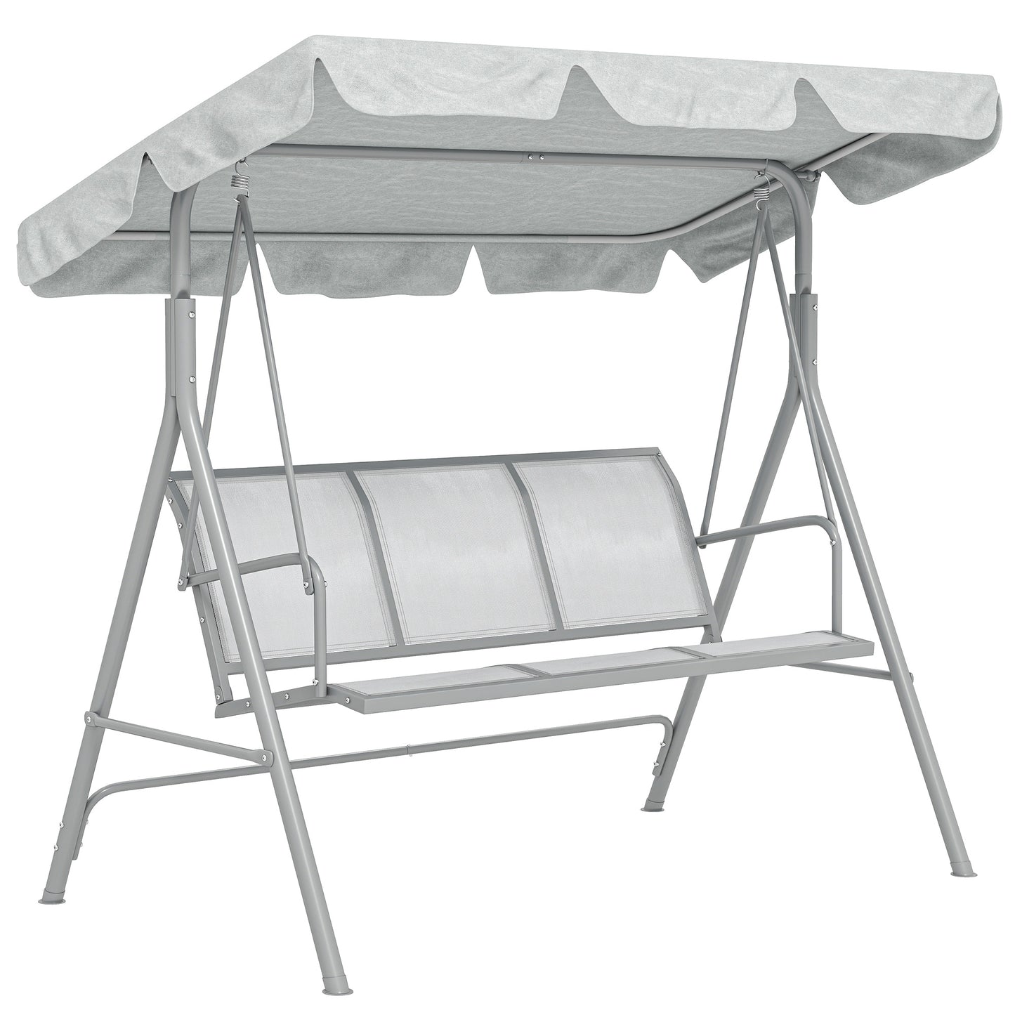 Metal Garden Swing Chair, 3-Seater Swing Seat