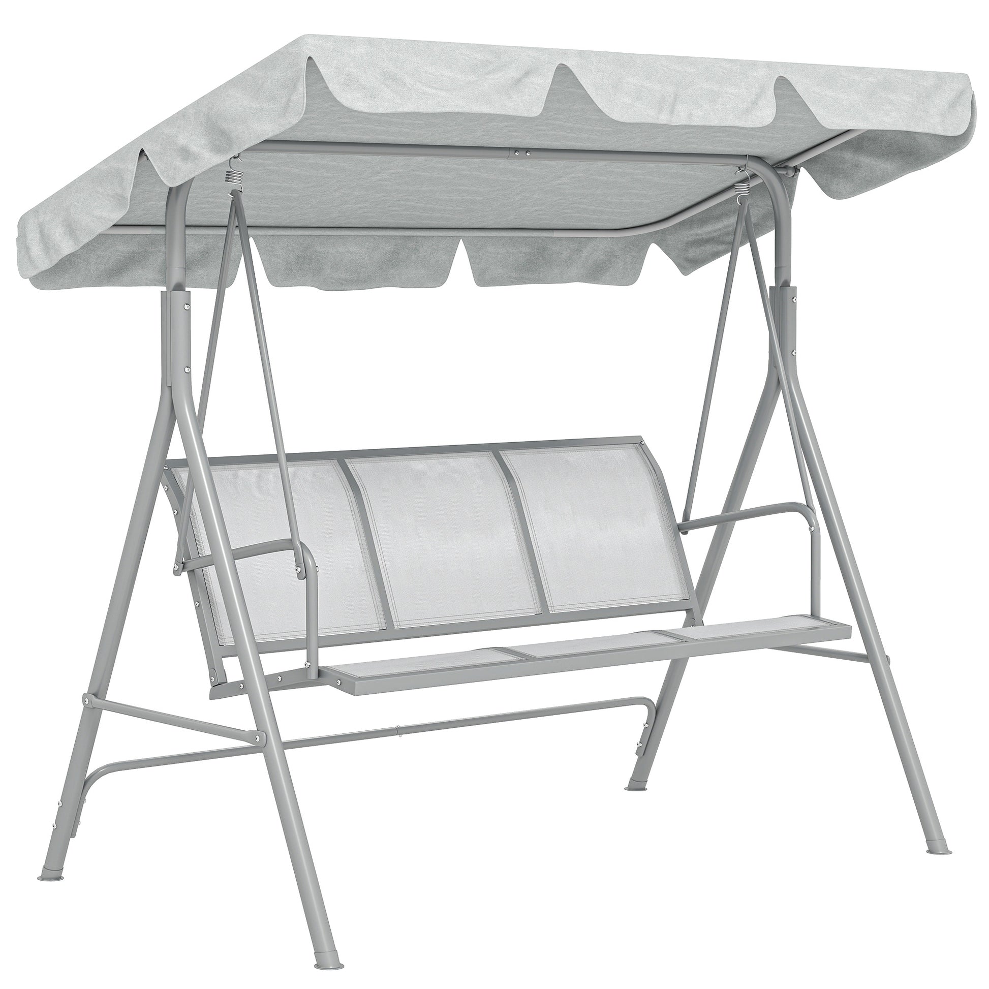 Metal Garden Swing Chair, 3-Seater Swing Seat