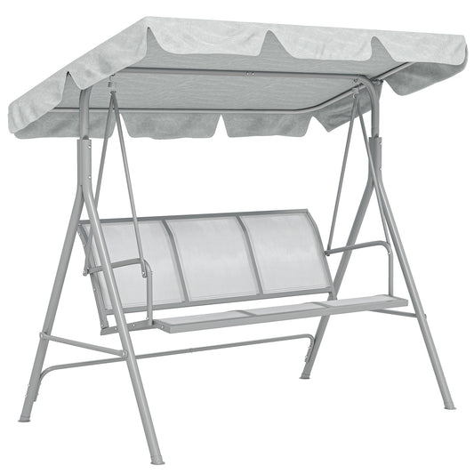 Metal Garden Swing Chair, 3-Seater Swing Seat