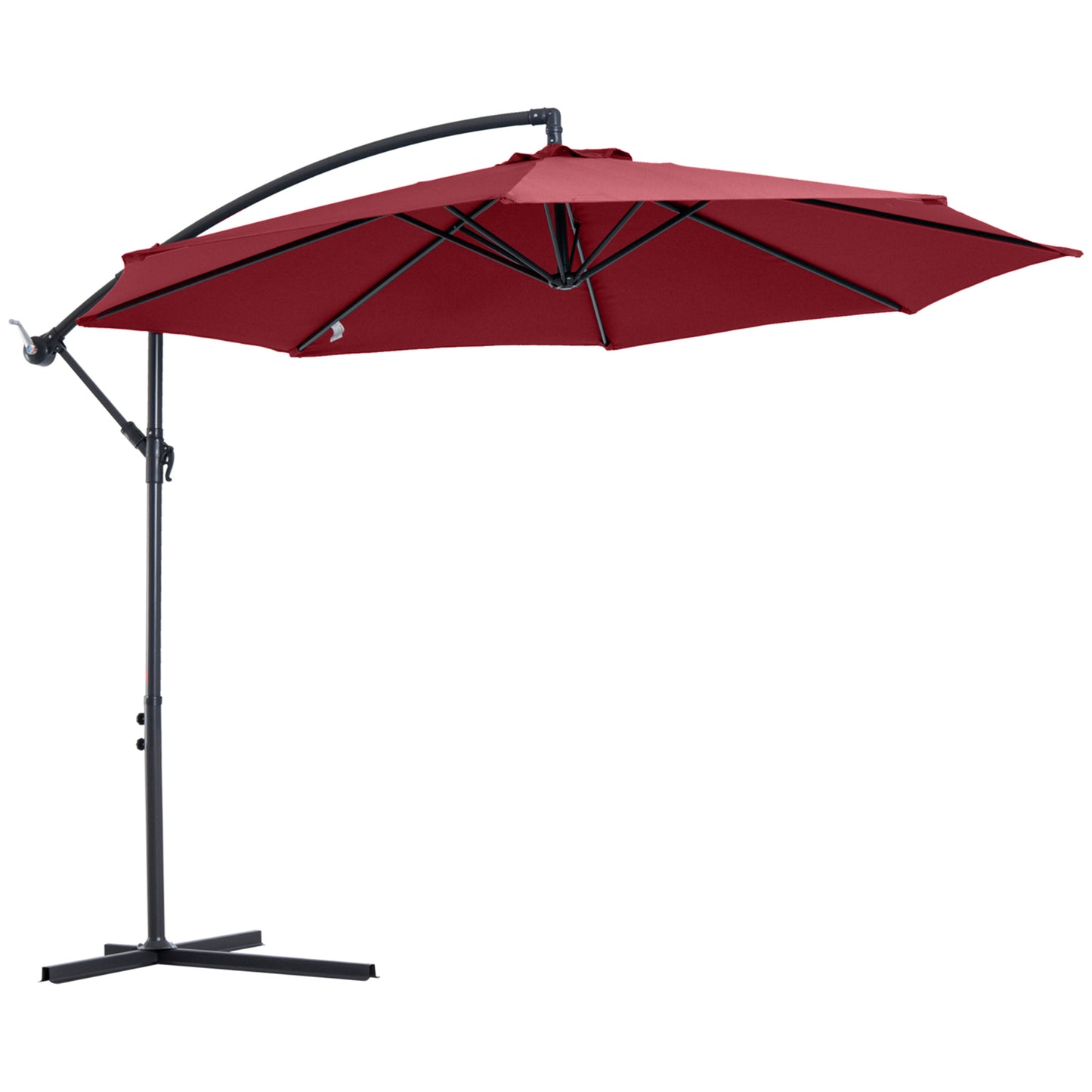 Cantilever Umbrella Parasol Hanging Banana Steel Dark Green 3M Patio