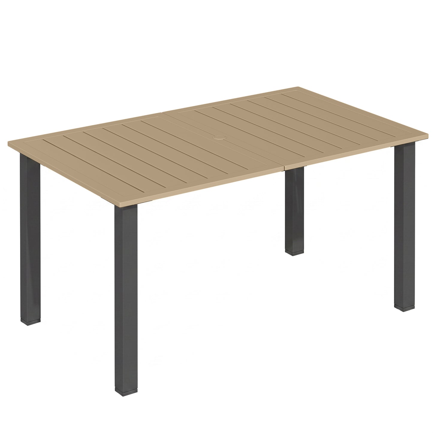 Garden Dining Table for 6 with Parasol Hole