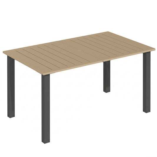 Garden Dining Table for 6 with Parasol Hole