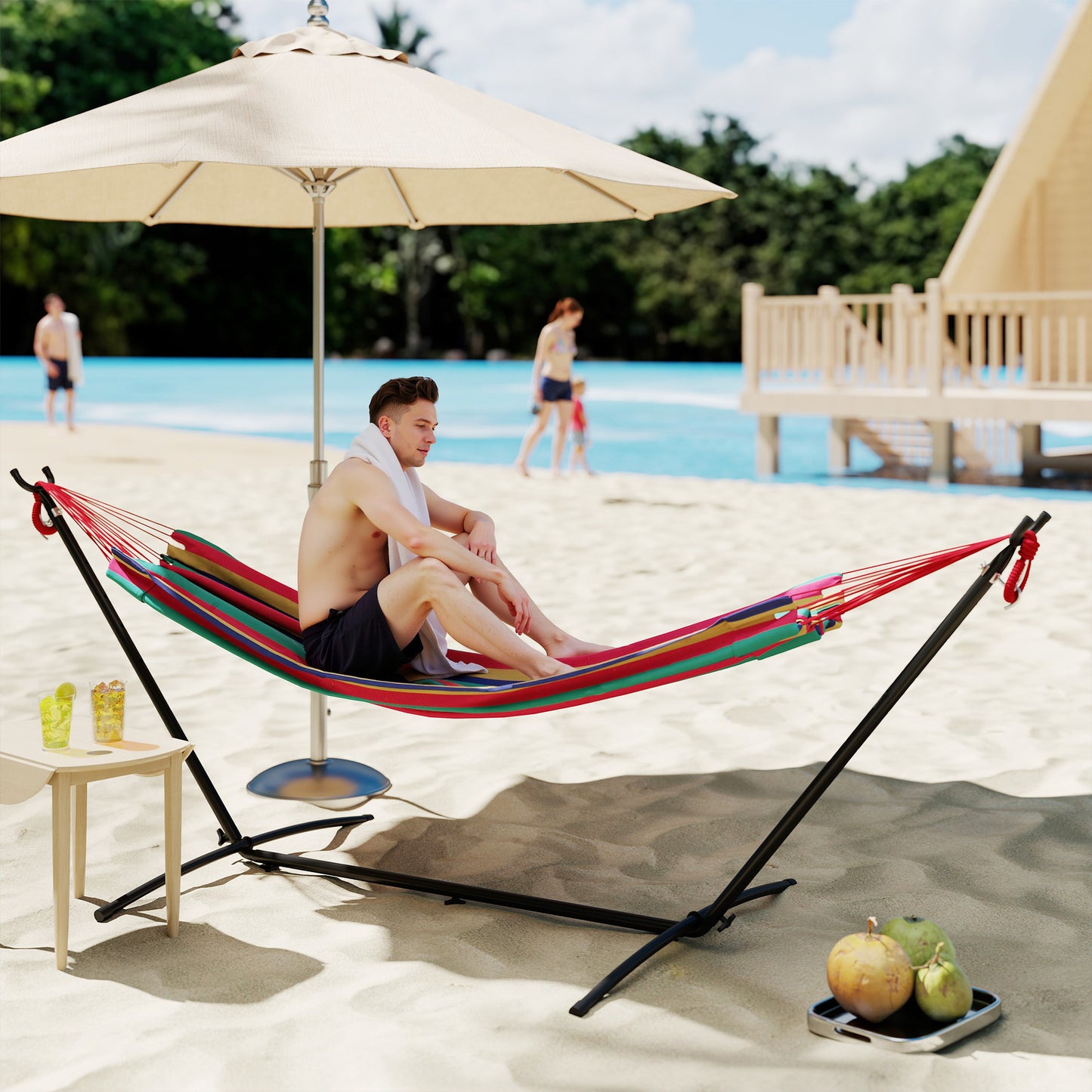 298 x 117cm Hammock with Stand Camping Hammock