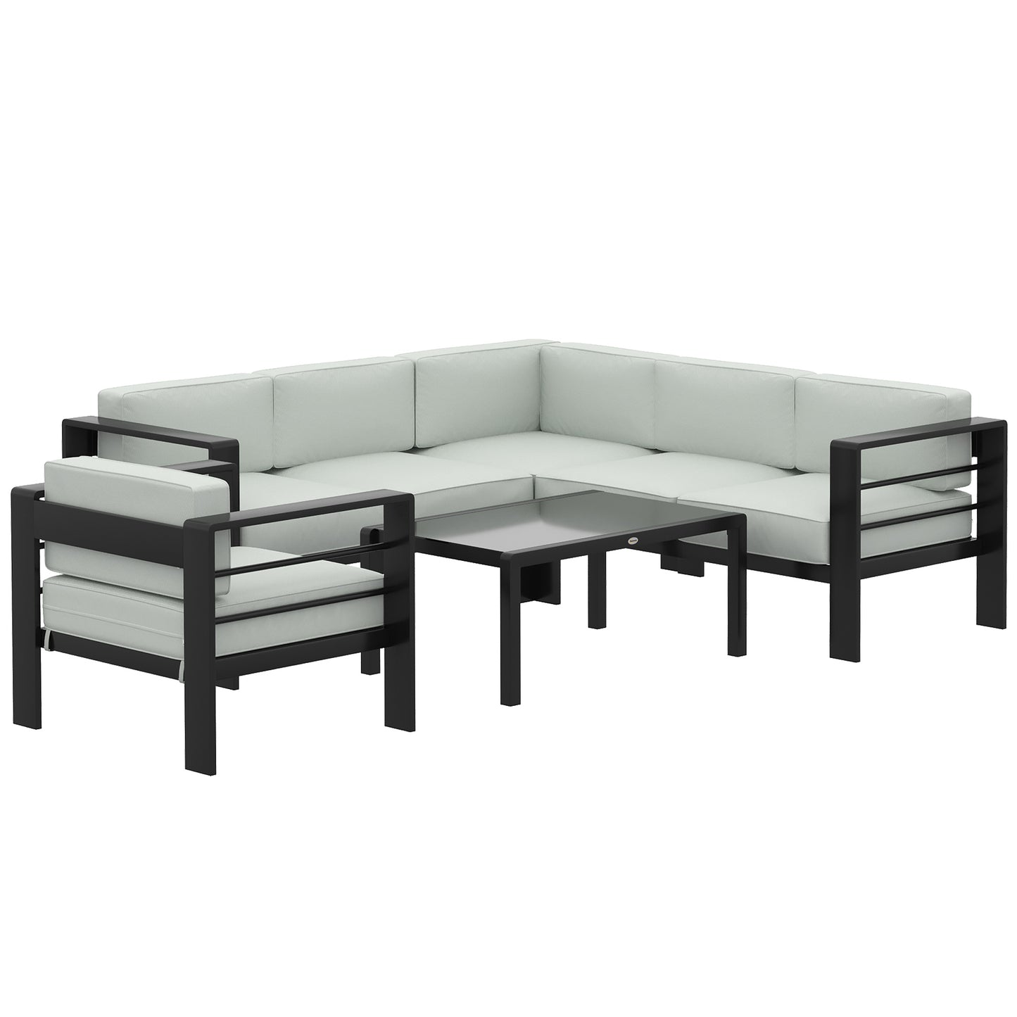 5-Piece Garden Corner Sofa Set with Cushions (1)