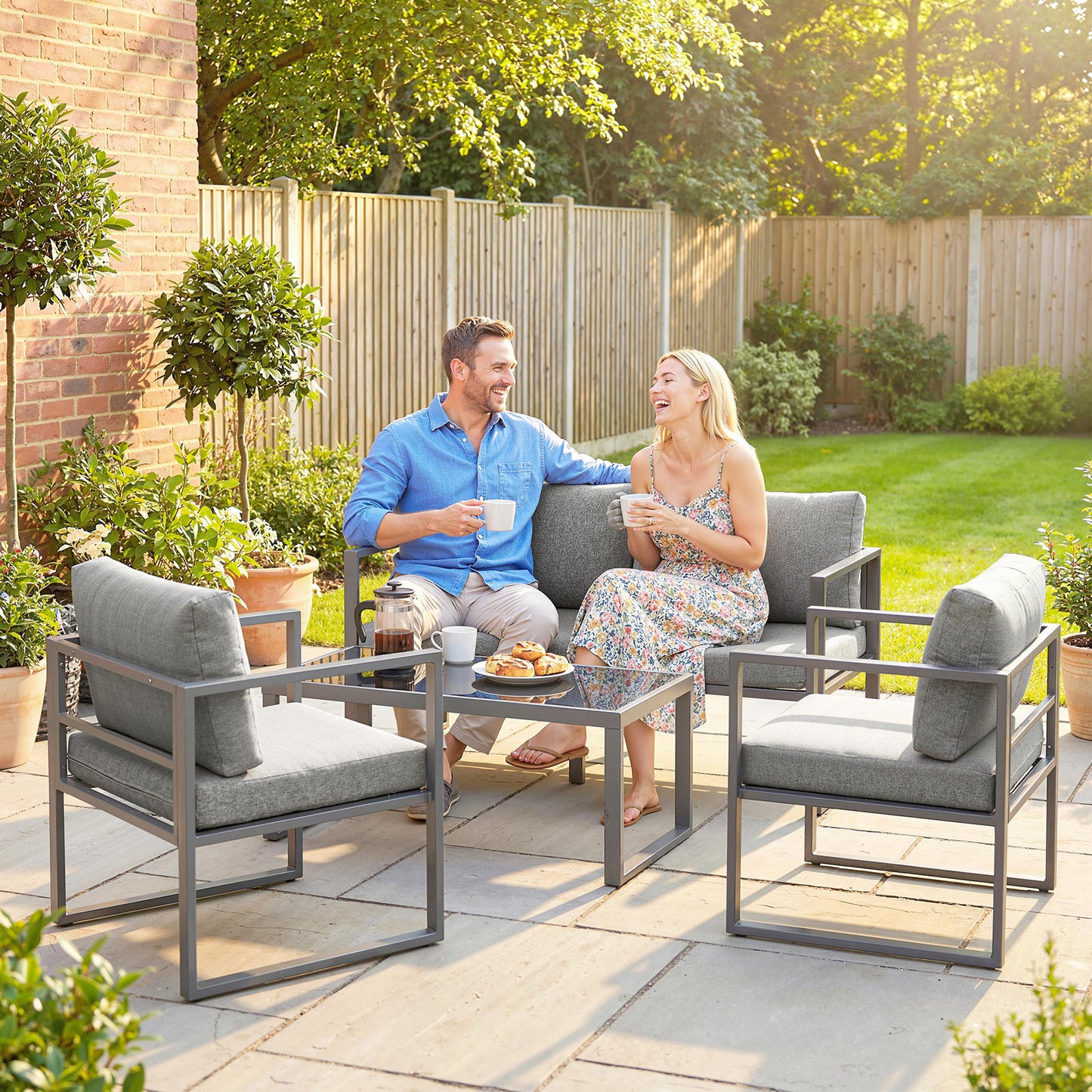 4 Piece Outdoor Garden Furniture Set