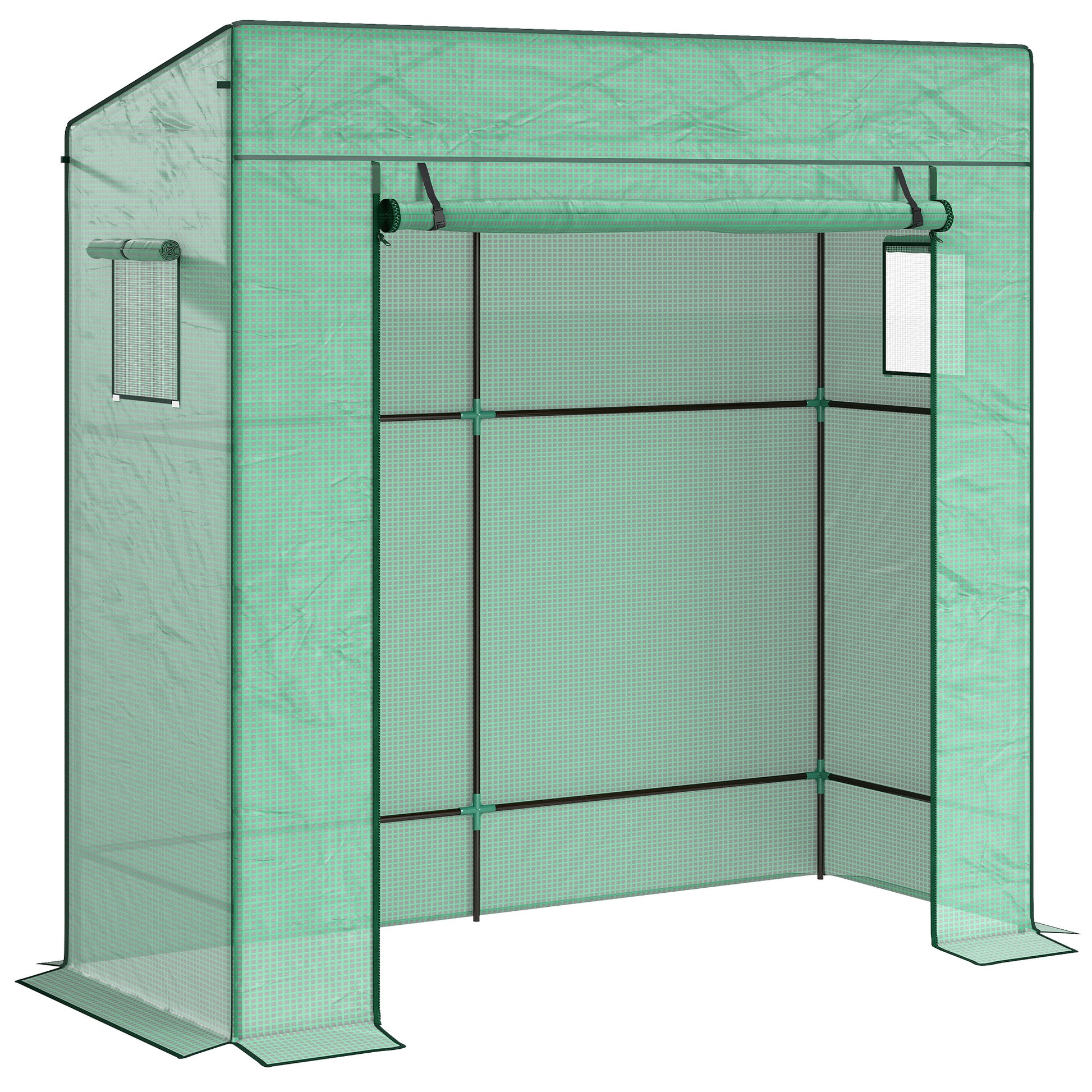 77 x 196cm Walk-In Greenhouse, with Accessories