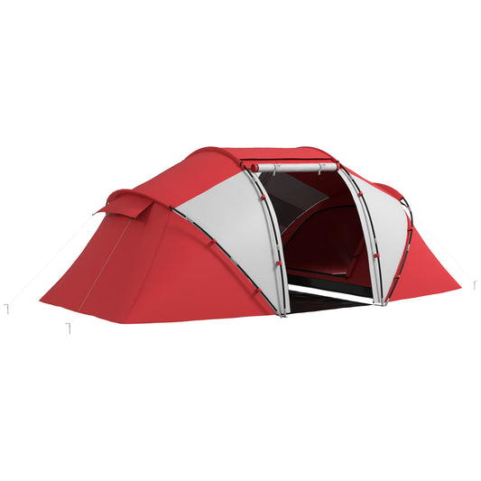 4-6 Man UV Protection Camping Tent - Grey and