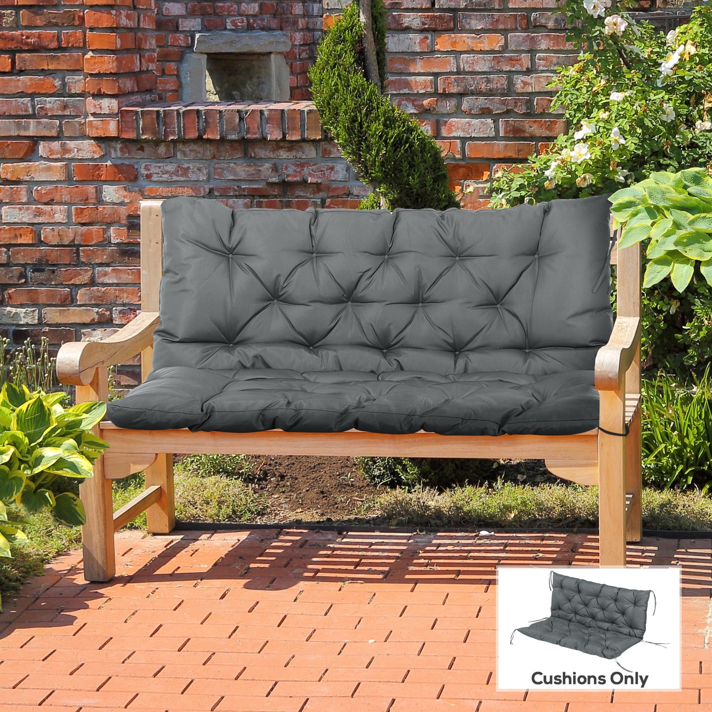 Garden Bench Cushion, 2 Seater Swing Chair Cushion