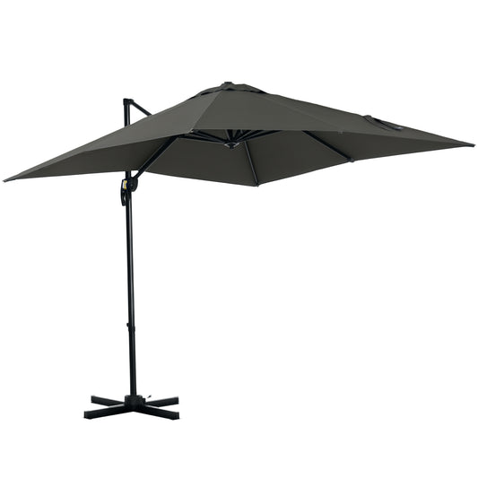 2.5 x 2.5m Patio Offset Parasol Umbrella Cantilever Hanging