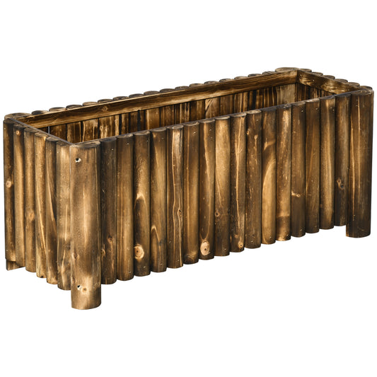 Wooden Raised Garden Bed, 100 x 38.5 x 40cm Elevated Planter Box