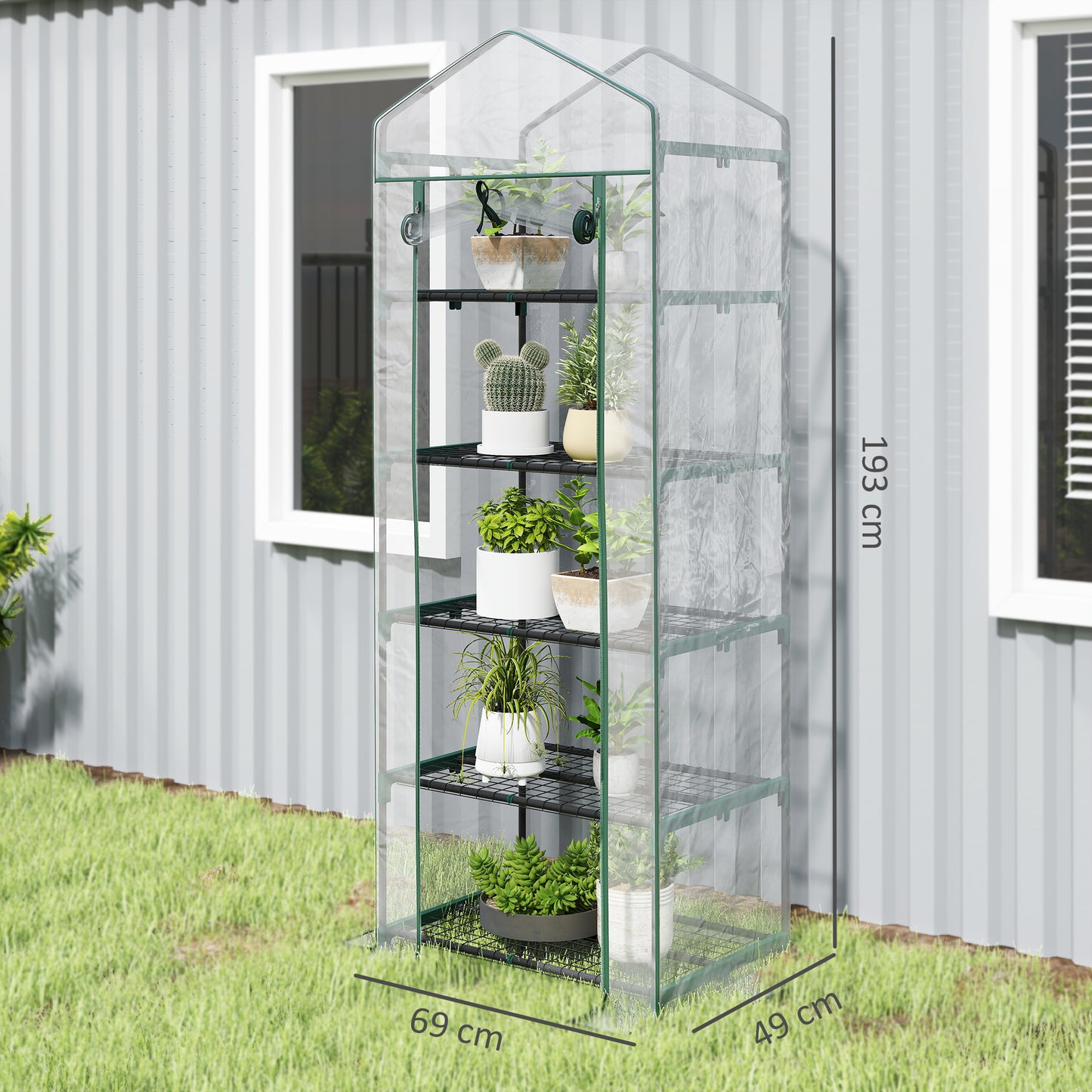 5 Tier Mini Greenhouse, Small Walk-in Greenhouse