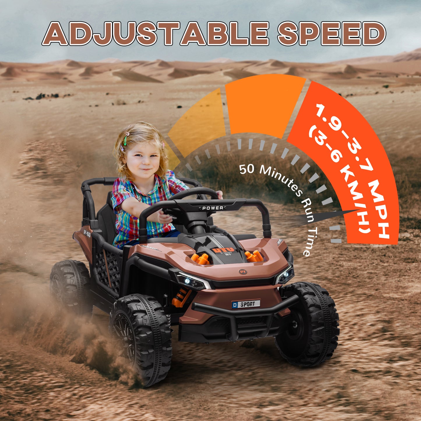 12V Battery Powered Ride on Truck w/ Remote, Four Suspension Wheels