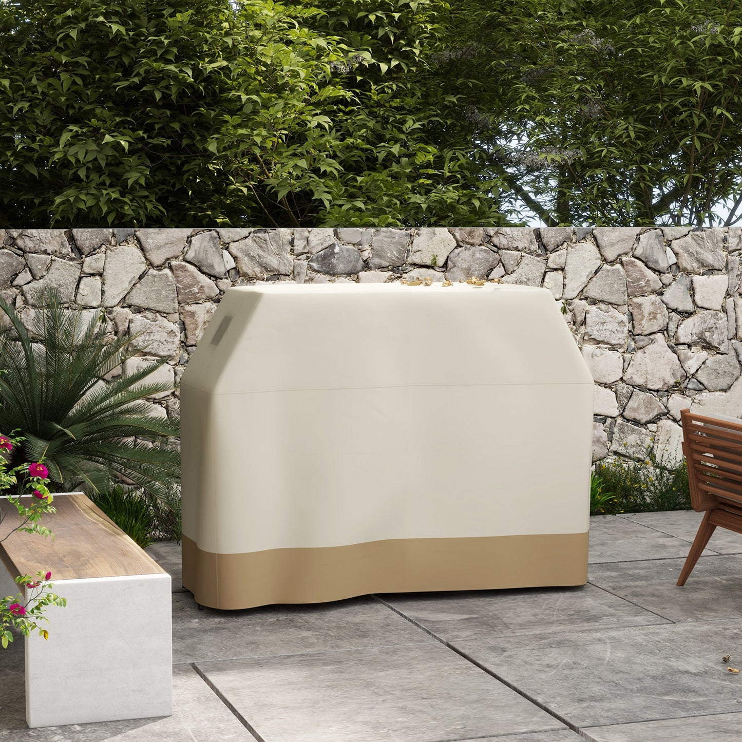 66W x 152Lcm PU Coated Protective Grill Cover