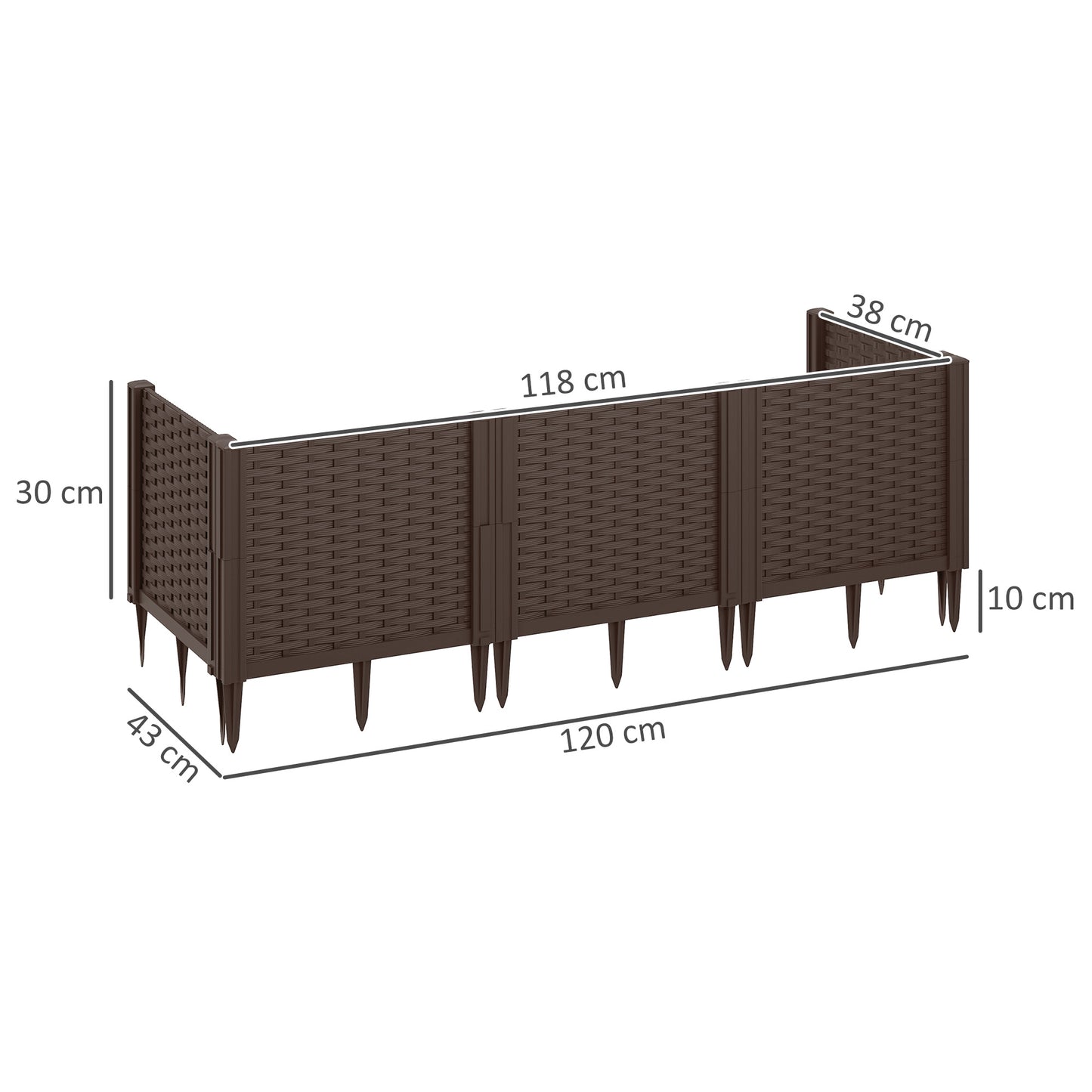 Plastic Raised Garden Bed, Modular Planter Box Kit