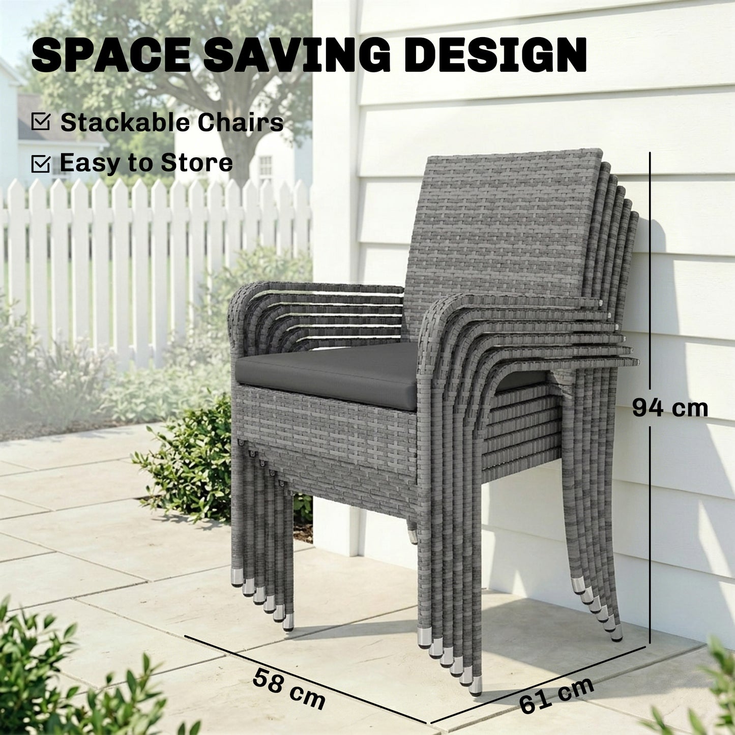 7 Piece Rattan Garden Furniture Set