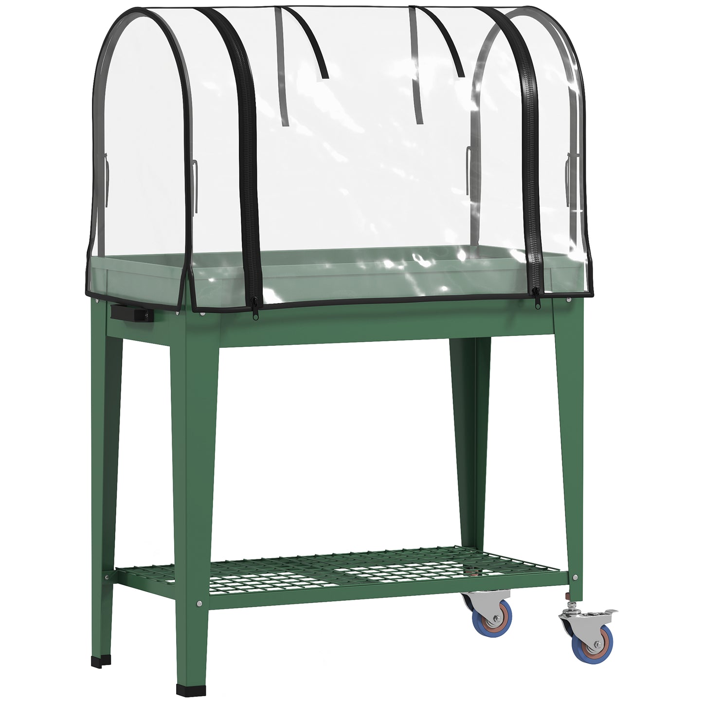 Raised Planter with Greenhouse Cover