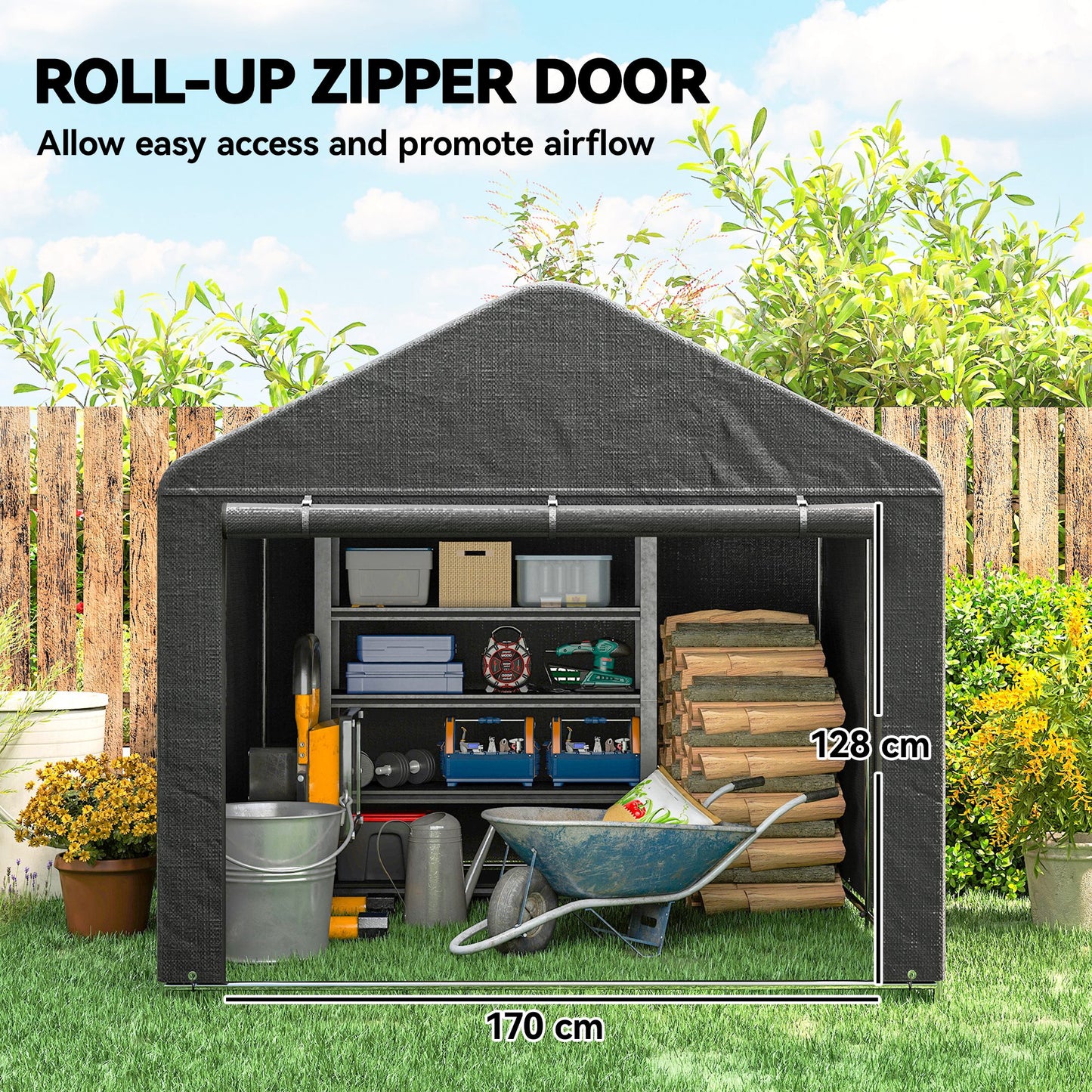 6.6 x 7.8ft Outdoor Garden Storage Shed