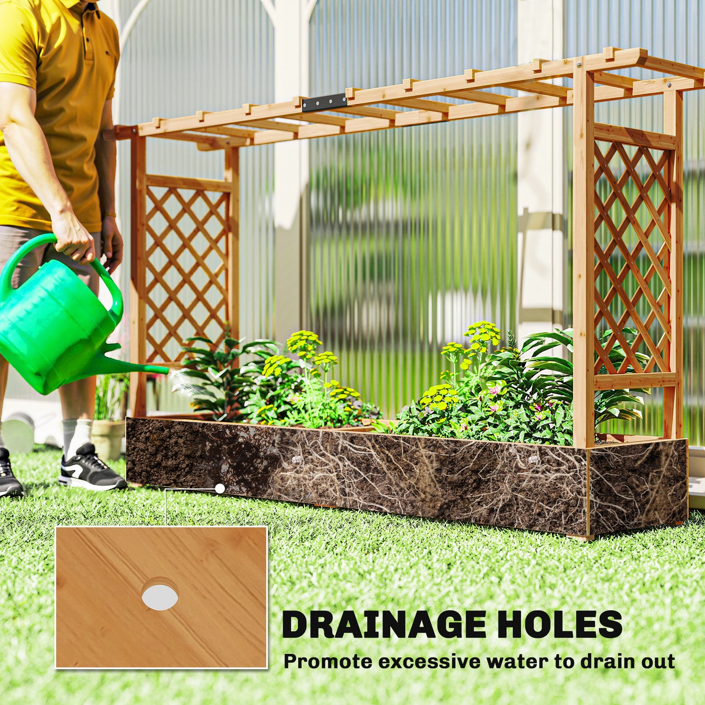 Raised Planter with Trellis