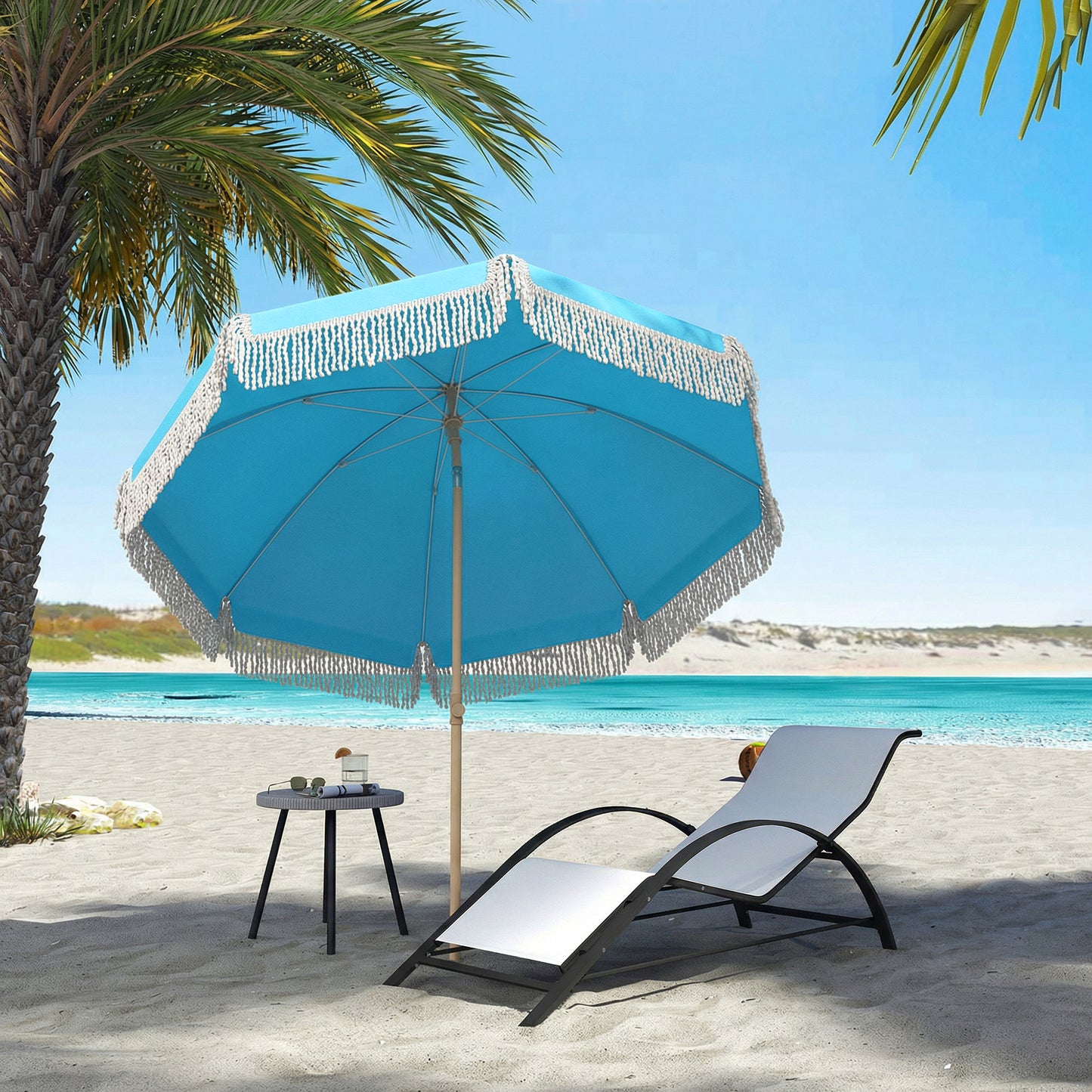 1.7 m Beach Umbrella with Sand Anchor (1)