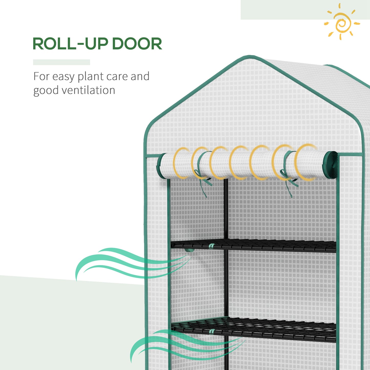 5 Tier Widened Mini Greenhouse with Reinforced PE Cover
