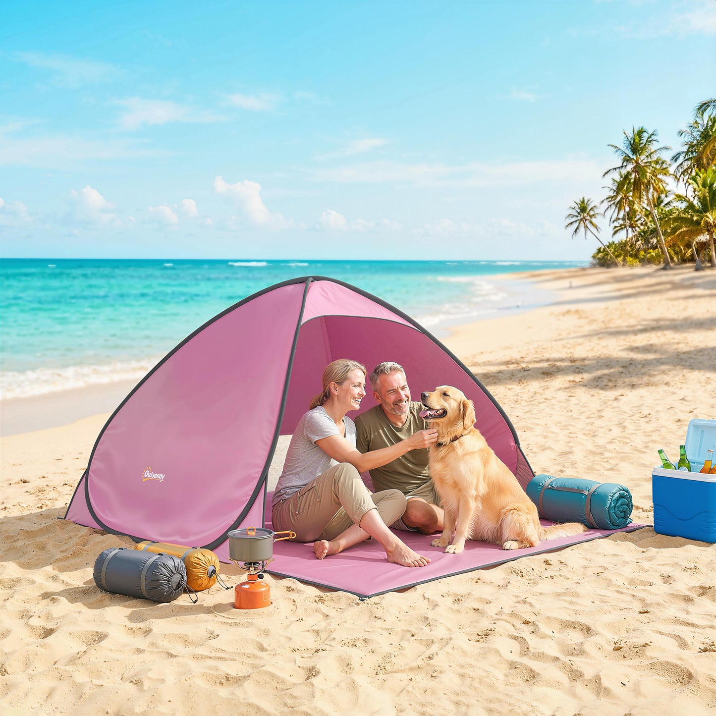 Pop up Beach Tent, UV 50+ Sun Shelter with Carry Bag