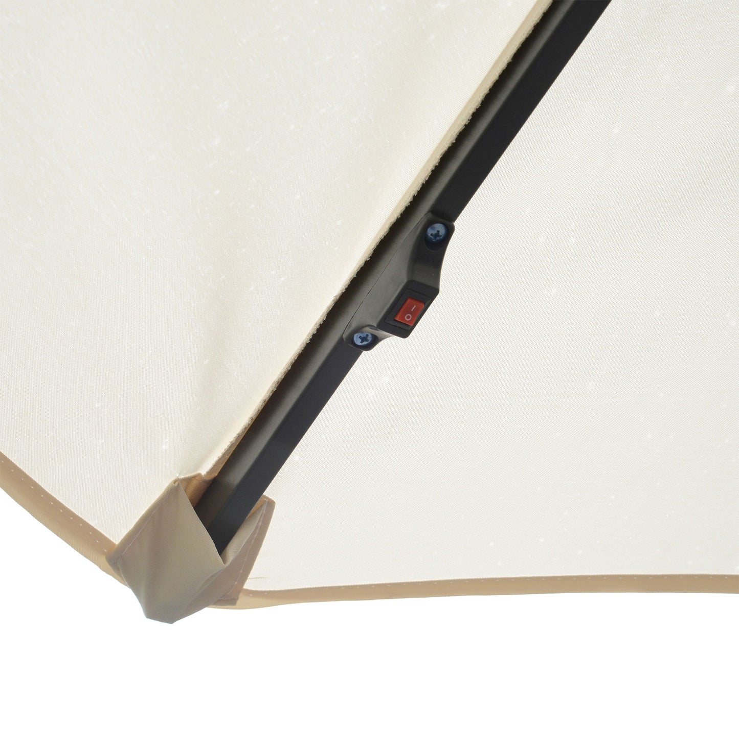 Umbrella Parasol W/Solar Powered LED strips, Φ2.95x2.45H m