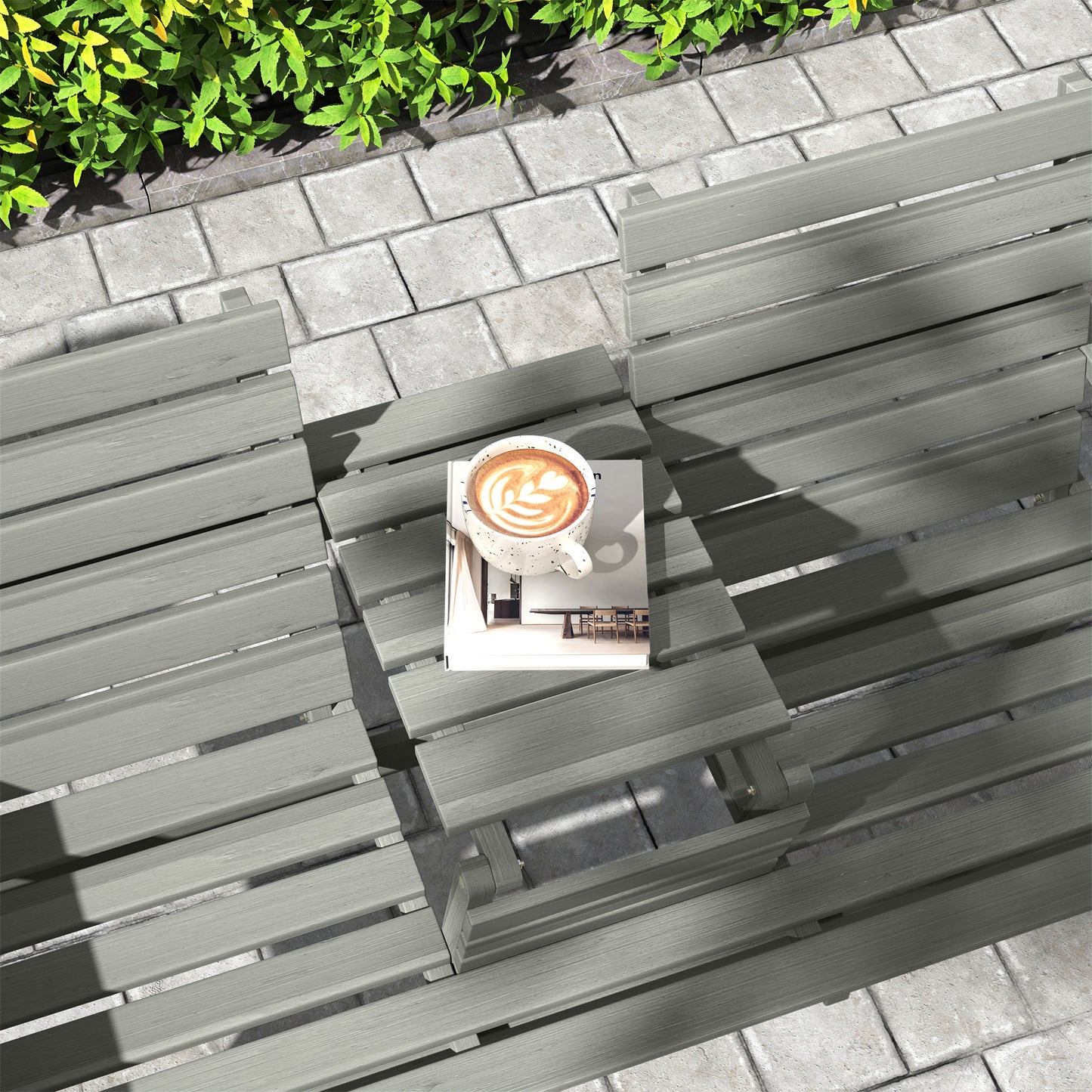 Fir Wood Convertible 2 to 3 Seater Outdoor Garden Bench