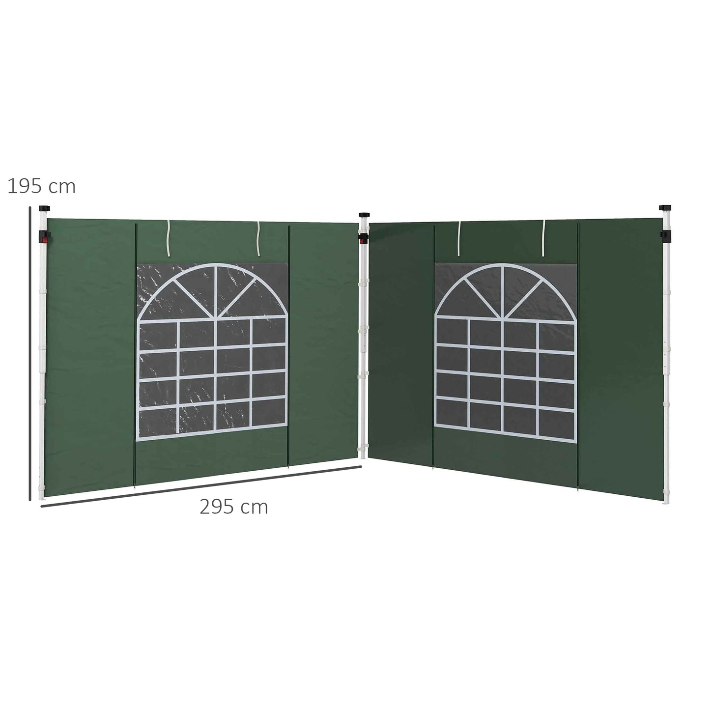 Gazebo Side Panels, 2 Pack Sides Replacement
