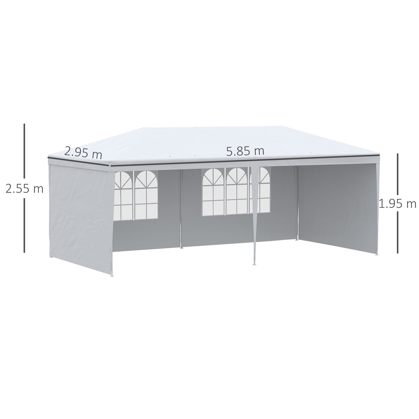 6 x 3 m Party Tent Gazebo Marquee Outdoor Patio Canopy Shelter
