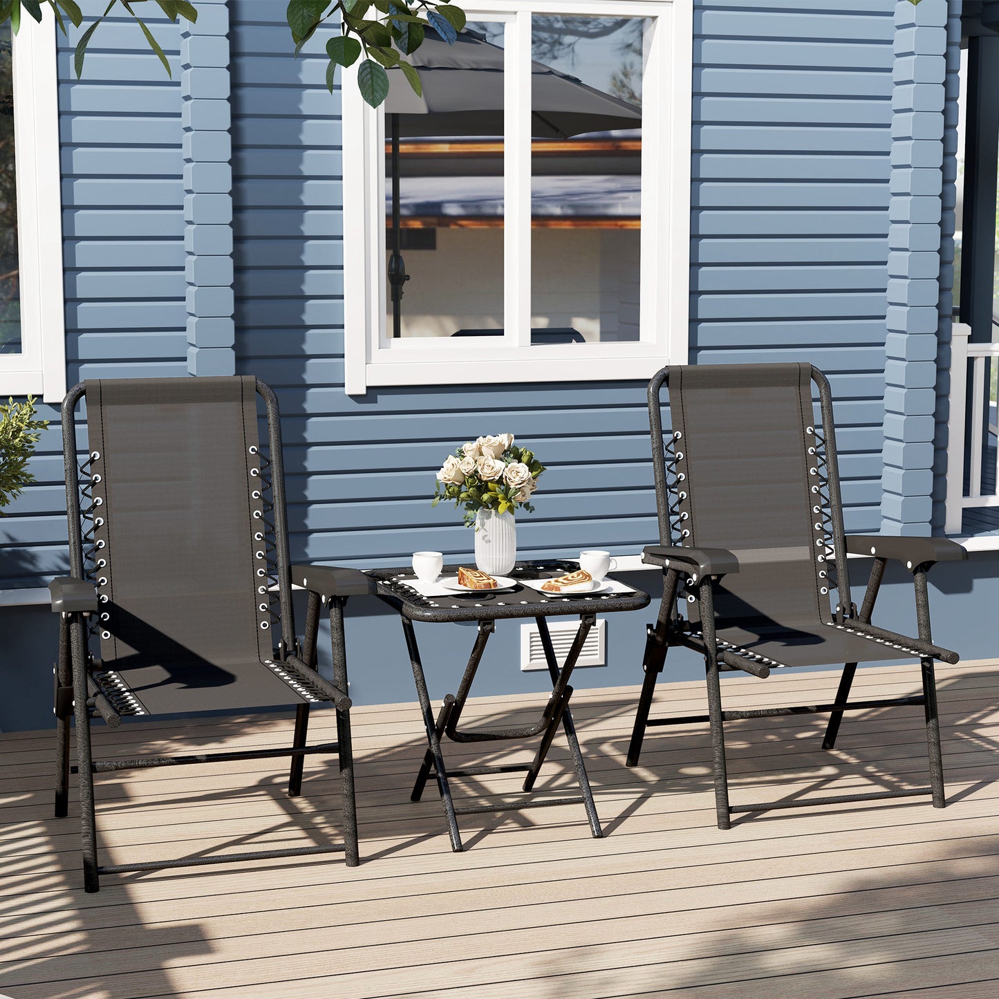 Three-Piece Garden Table and Chair Set