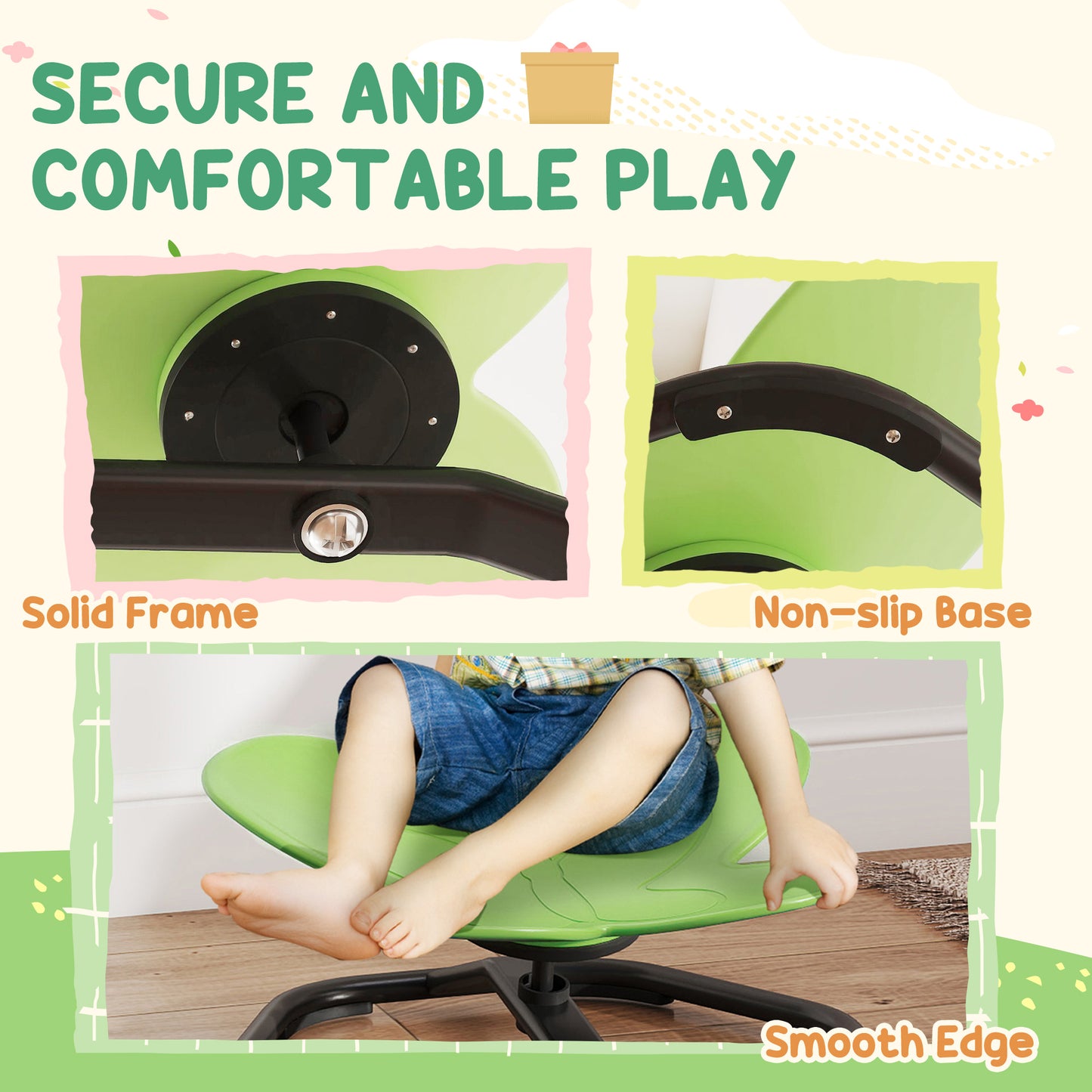 Butterfly-Shaped Kids Swivel Chair