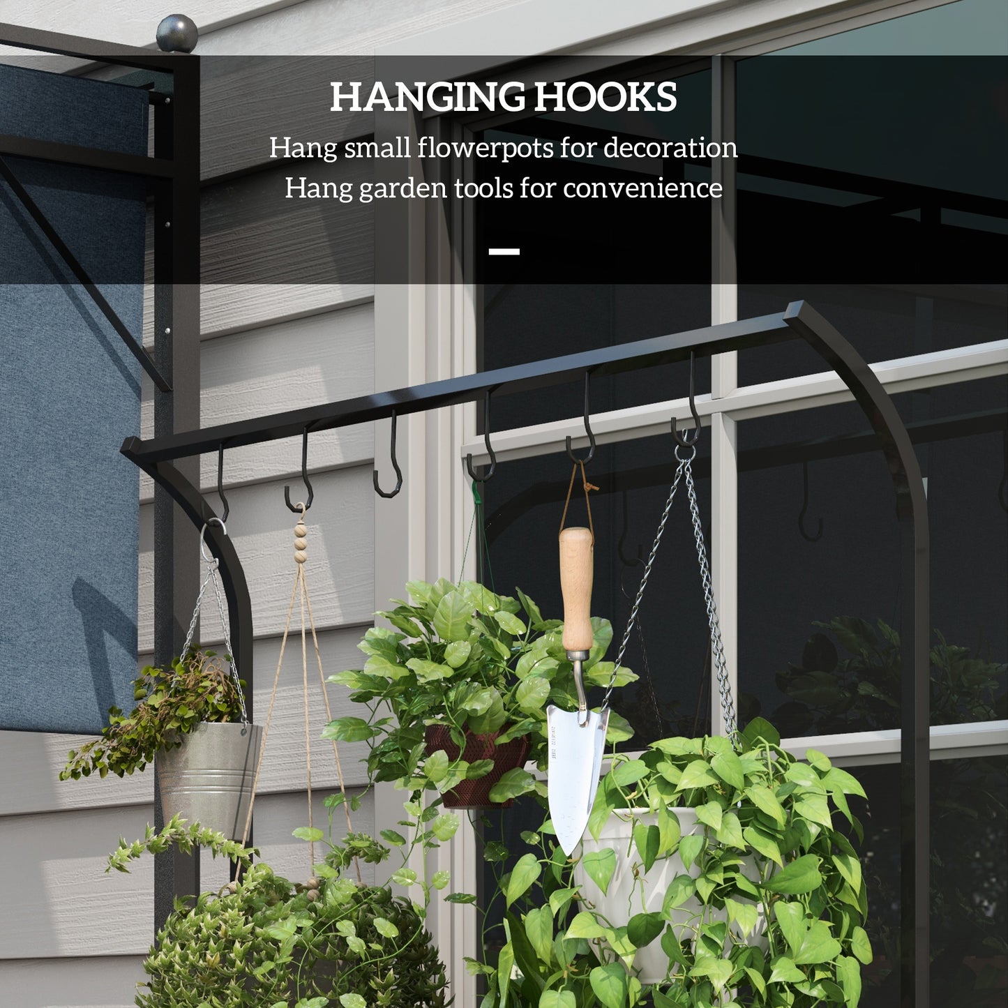 3 Tiered Plant Rack with Hanging Hooks