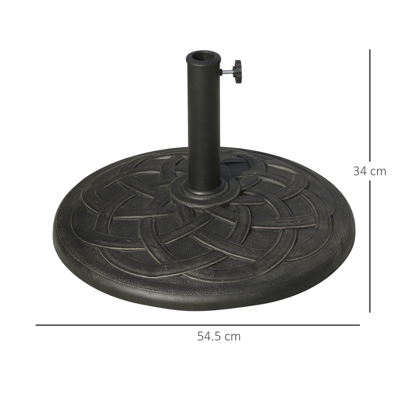 19KG Resin Umbrella Base Garden Parasol Base Stand Round Sun Shade