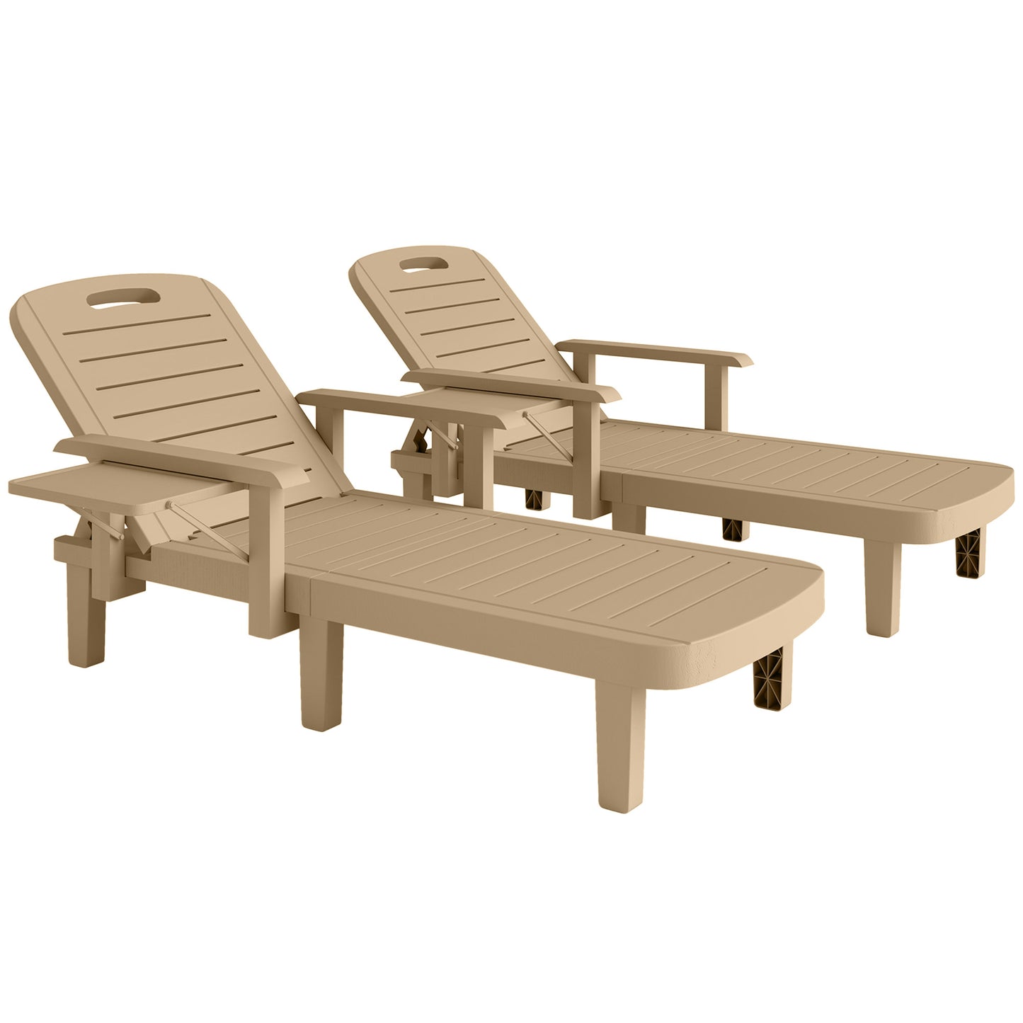 Set of 2 Reclining Sun Loungers