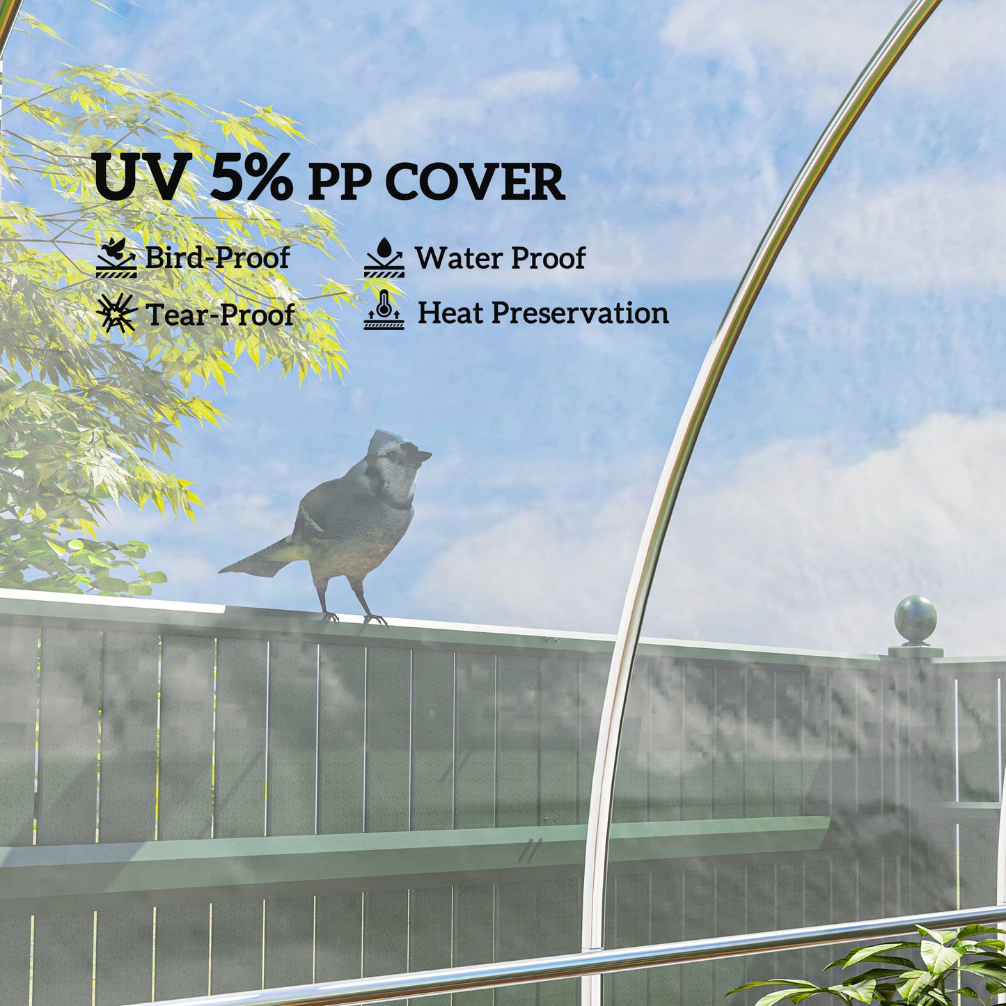 6 X 10m Heavy Duty (150um/6mil) Polypropylene Greenhouse Cover