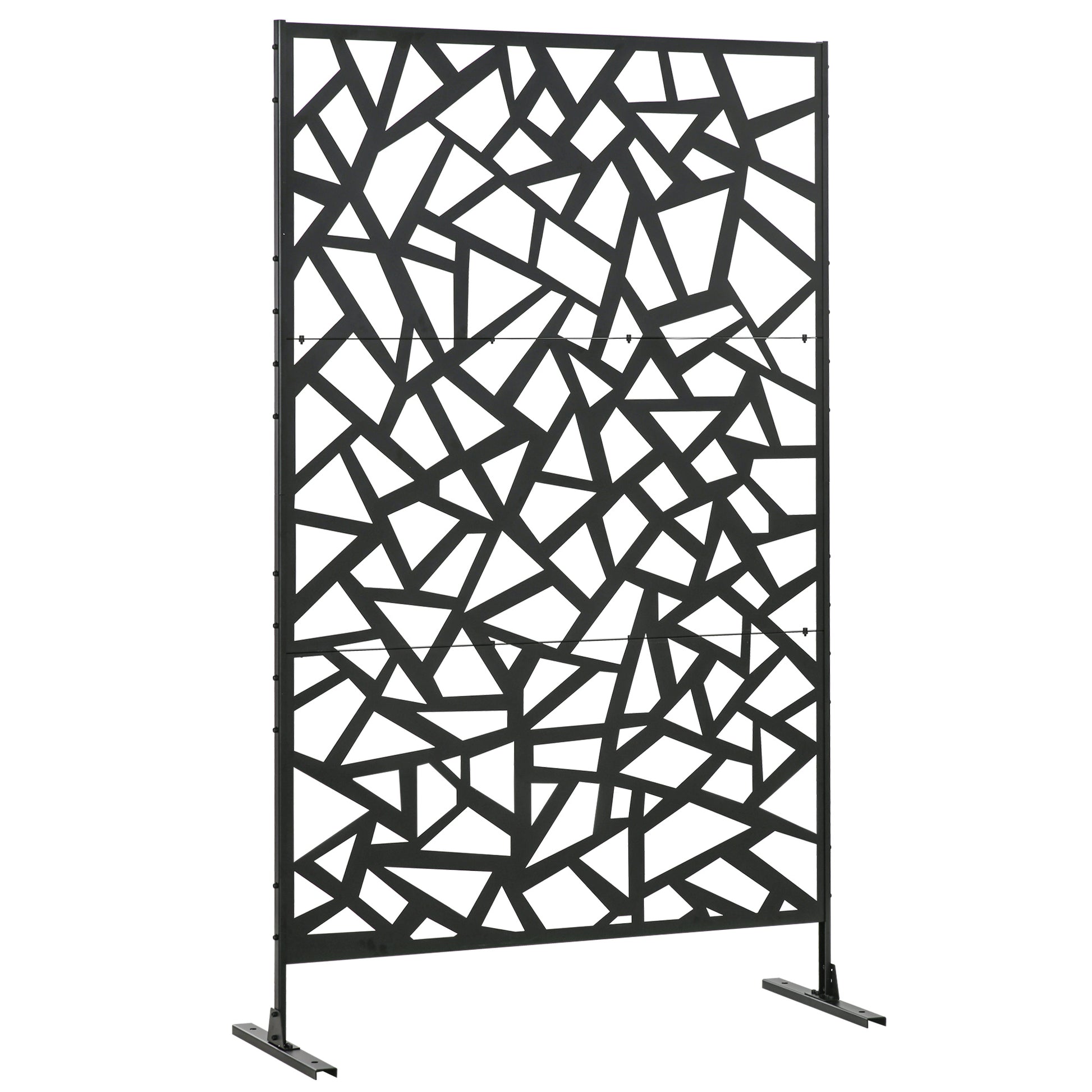 Freestanding Garden Partition Screen Metal Decorative Outdoor