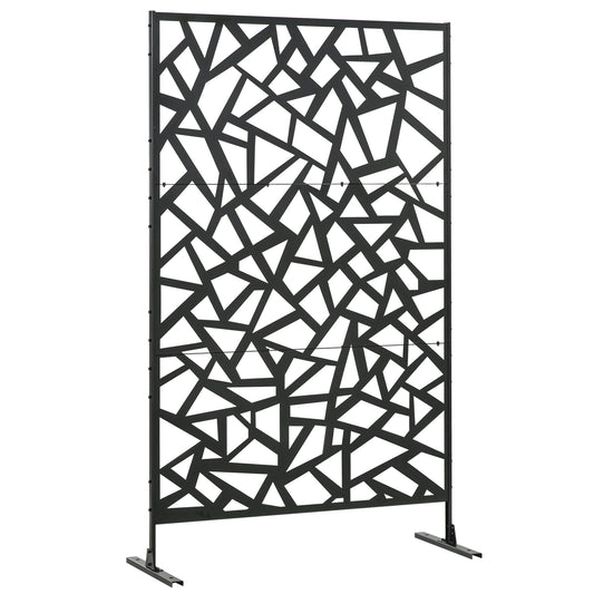 Freestanding Garden Partition Screen Metal Decorative Outdoor