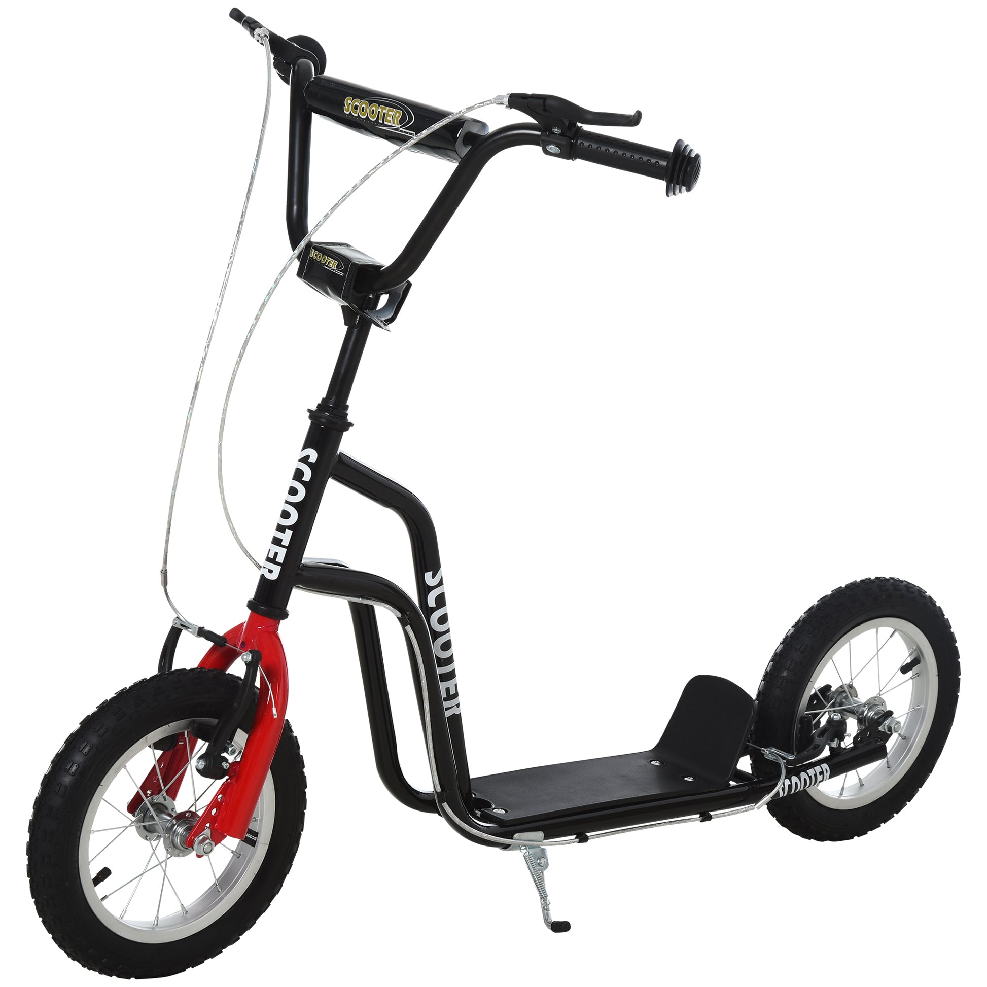 Teen Kick Scooter with Adjustable Handlebar, Inflatable Wheels