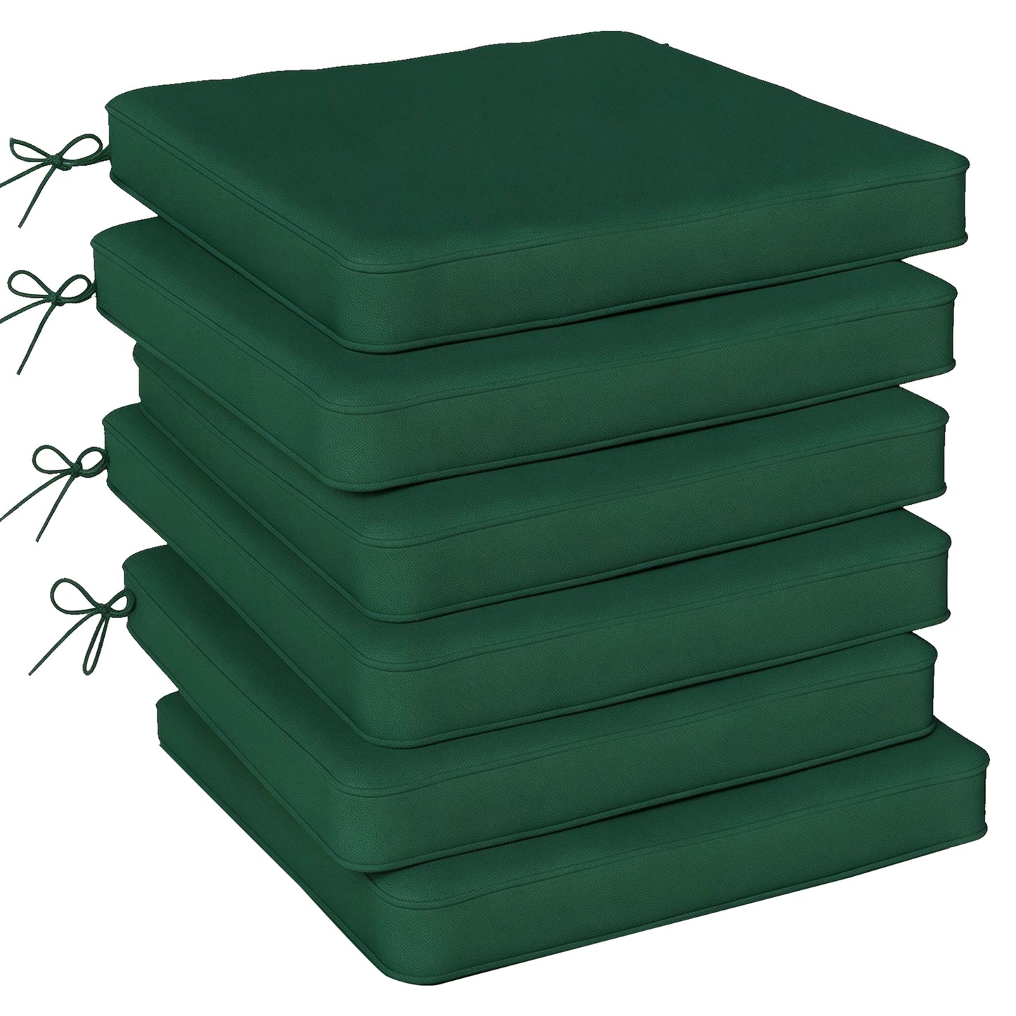 Set of 6 Chair Cushion Seat Pads Dining Chair w/ Straps