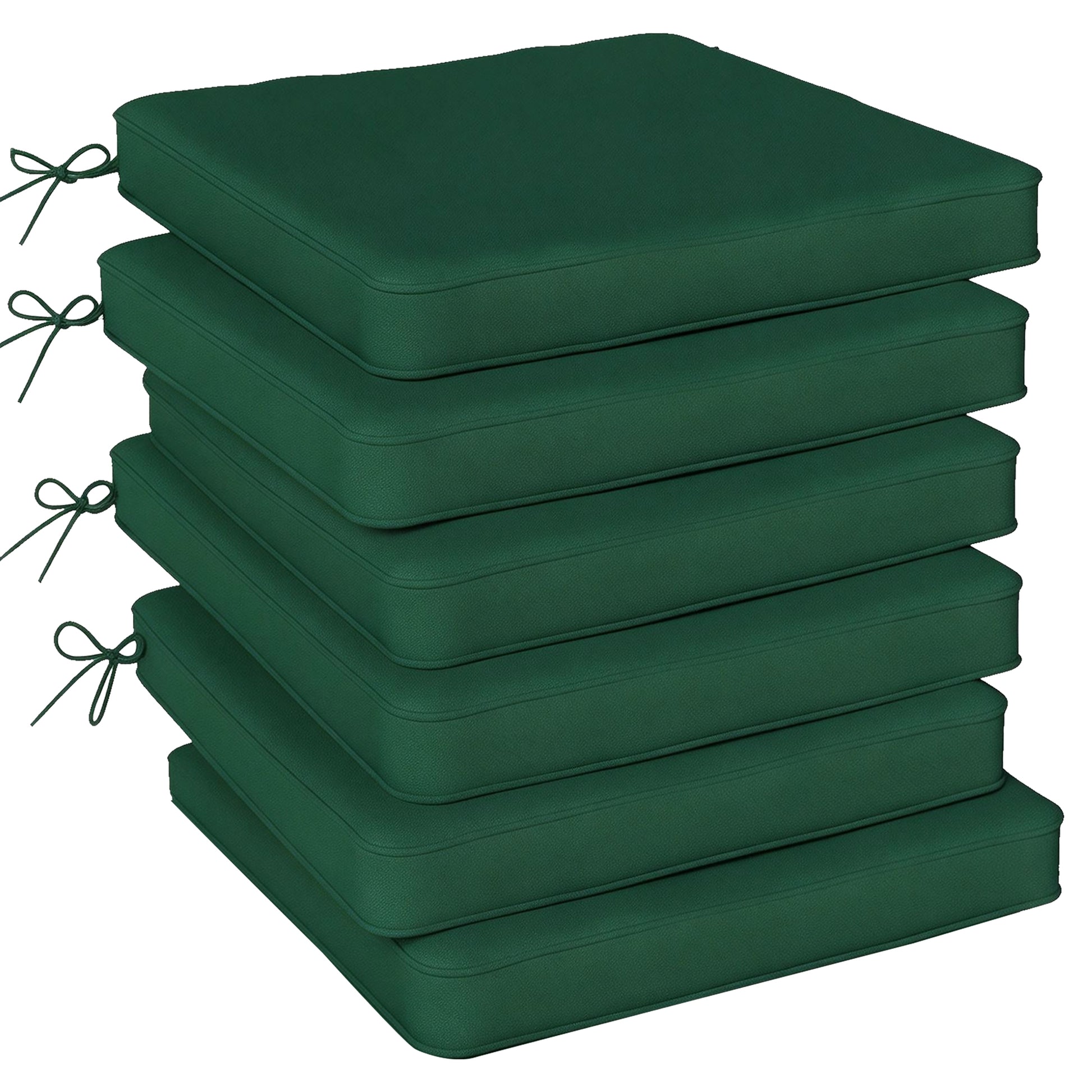 Set of 6 Chair Cushion Seat Pads Dining Chair w/ Straps