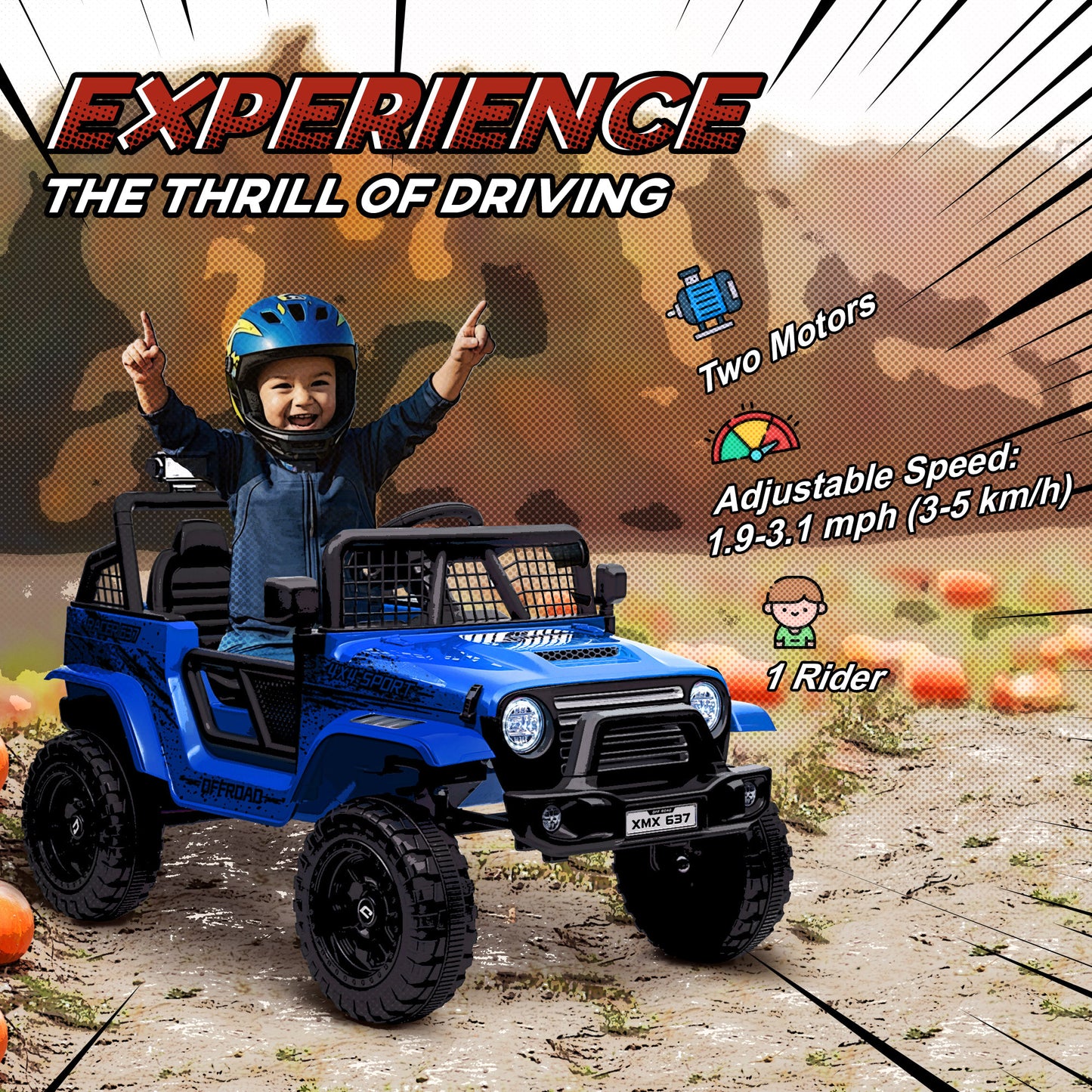 12V Battery Powered Kids Ride-On Car
