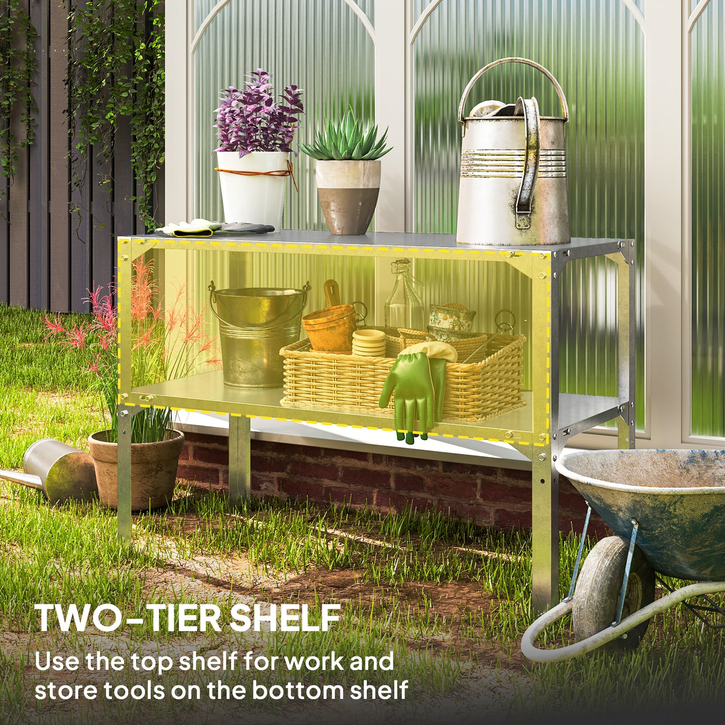 2 Tier Potting Bench Table