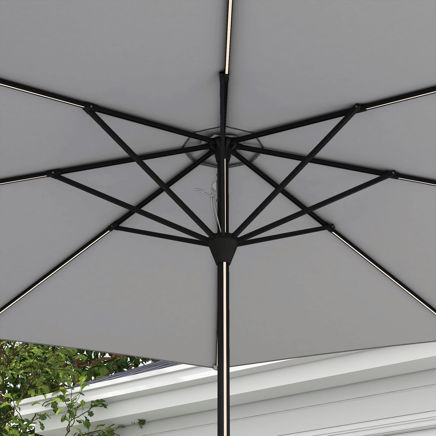 2.65m Garden Parasol, with LED Lights