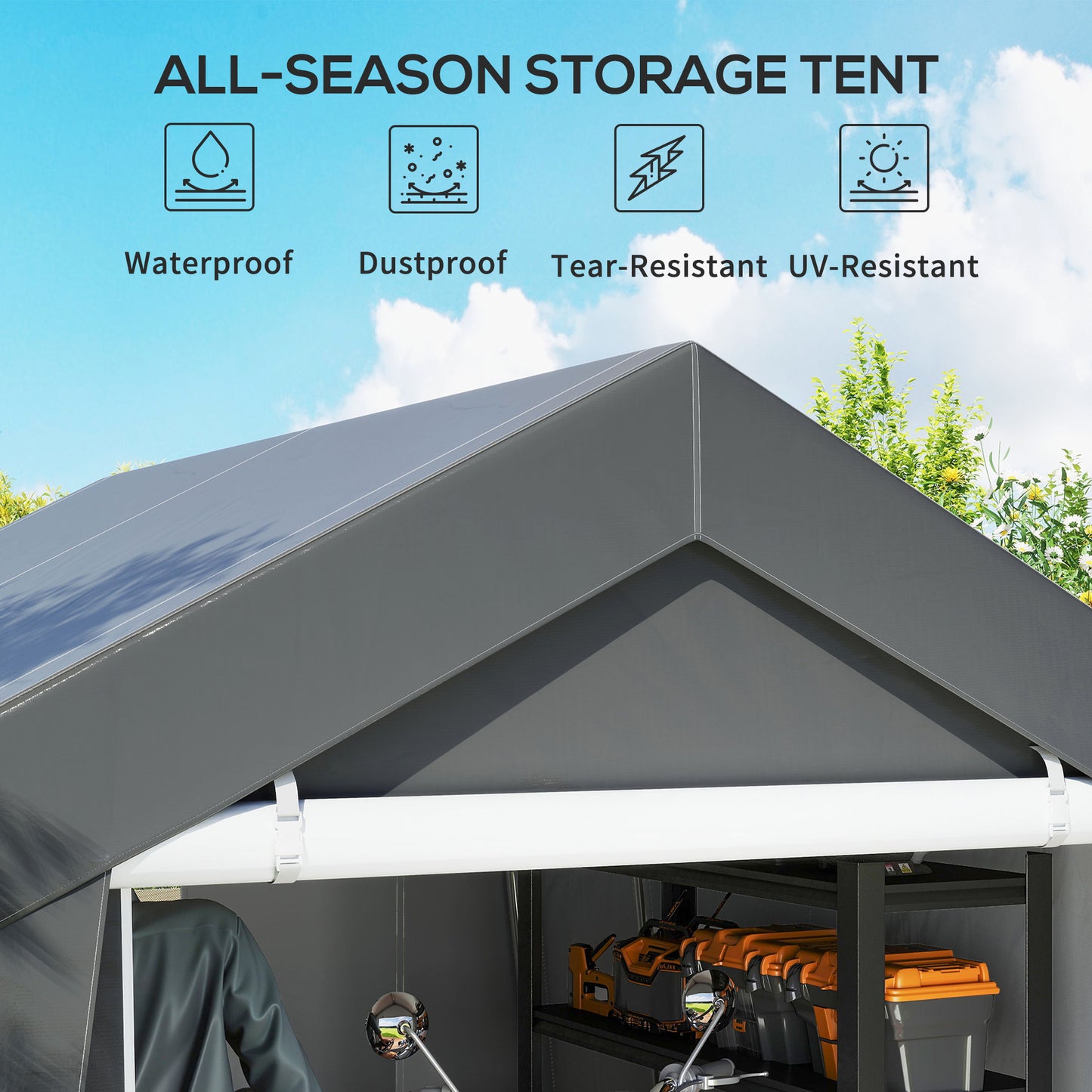 3.6 x 2.1m Portable Outdoor Shed, with Window