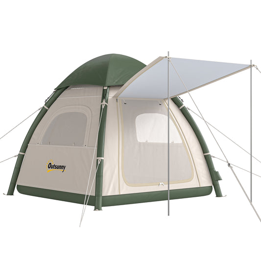 Inflatable Camping Tent with Rainfly
