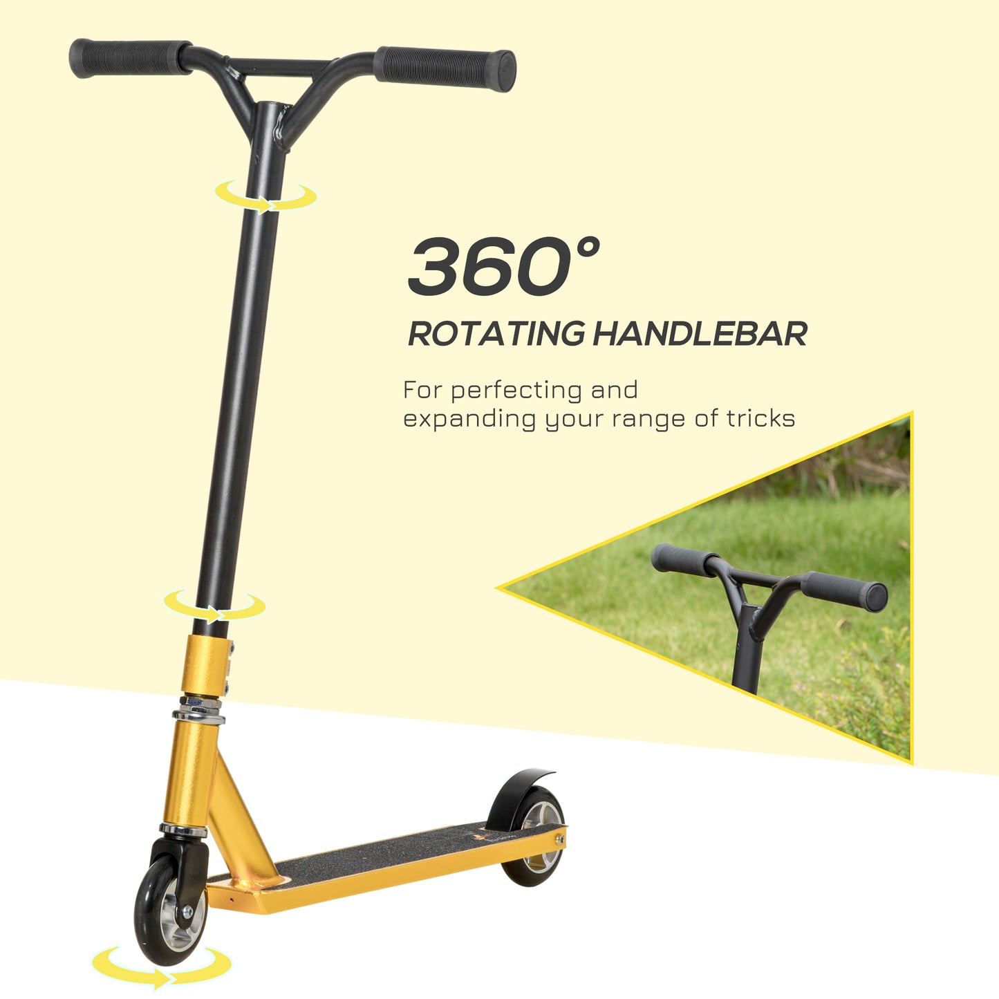 Stunt Scooter, 360° Entry Level Tricks Scooter w/ Lightweight