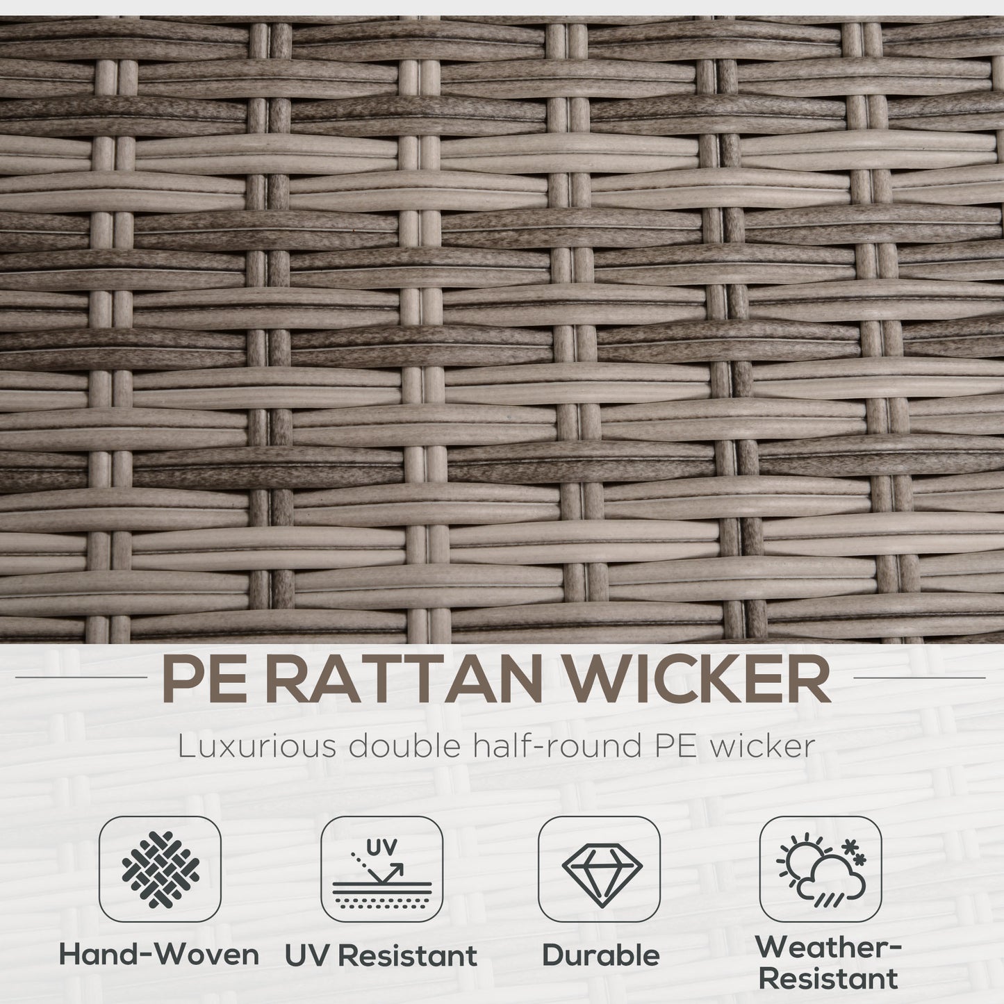 8 Pieces Rattan Garden Furniture Set