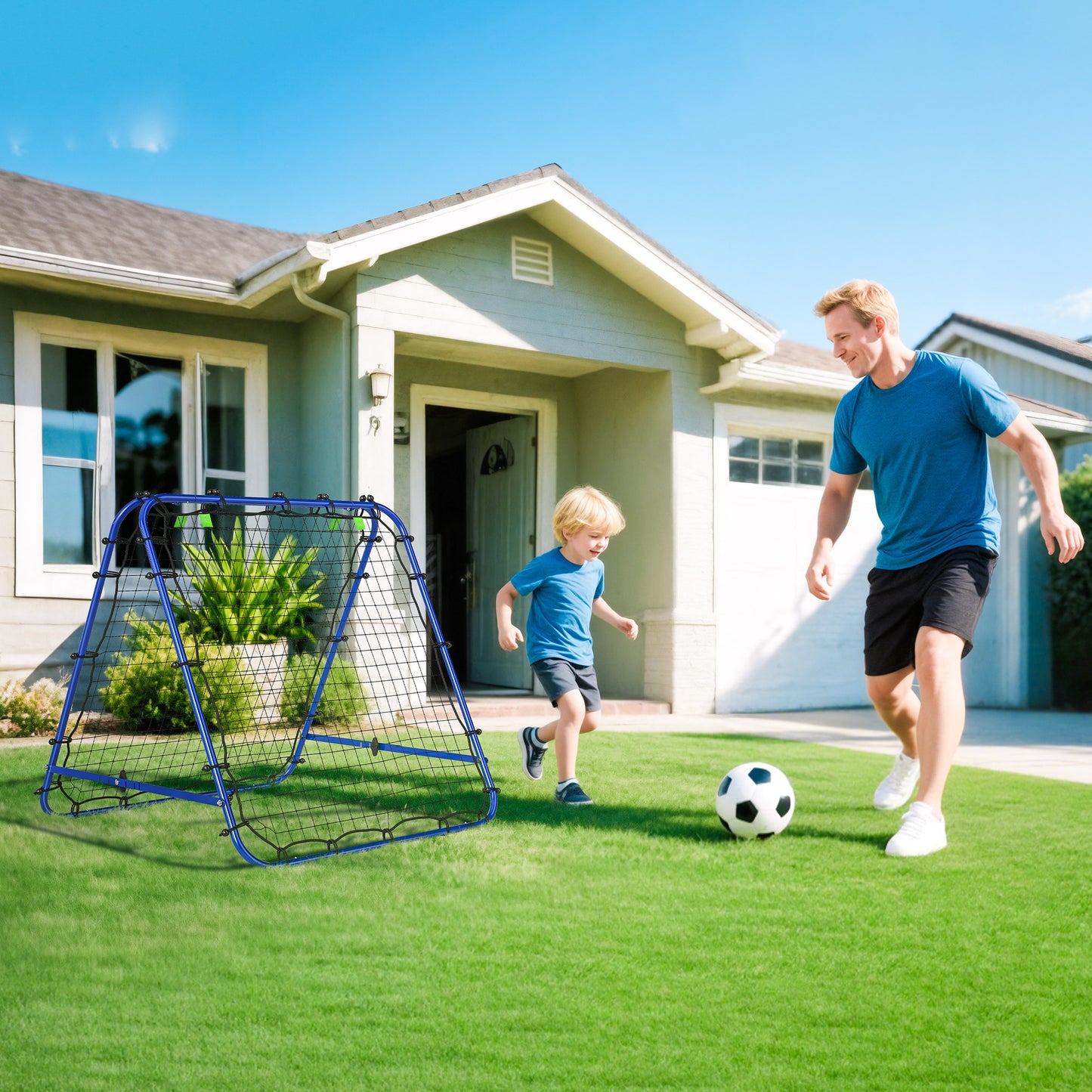 Double Sided Football Rebounder Net